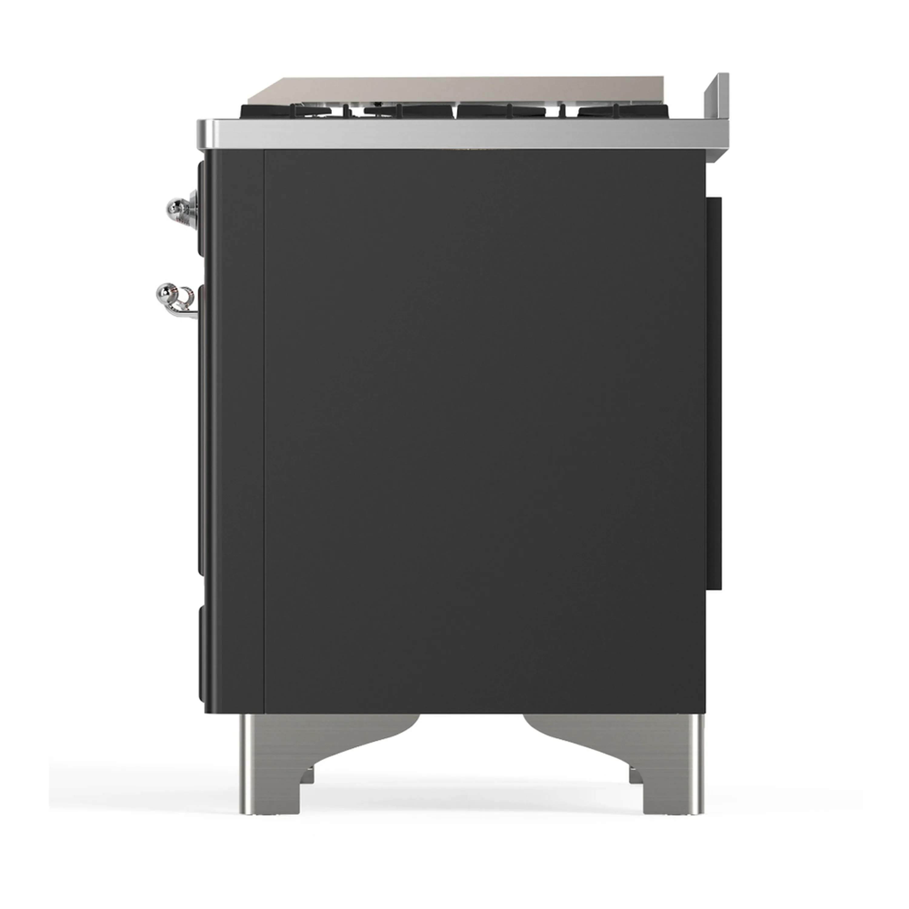 ILVE Majestic III 48-inch Dual Fuel Range with 5 Natural Gas Burner, Griddle and Triple Glass Door Electric Oven in Graphite Matte with Chrome Trim (UM48FNR3MGC) - Image 9
