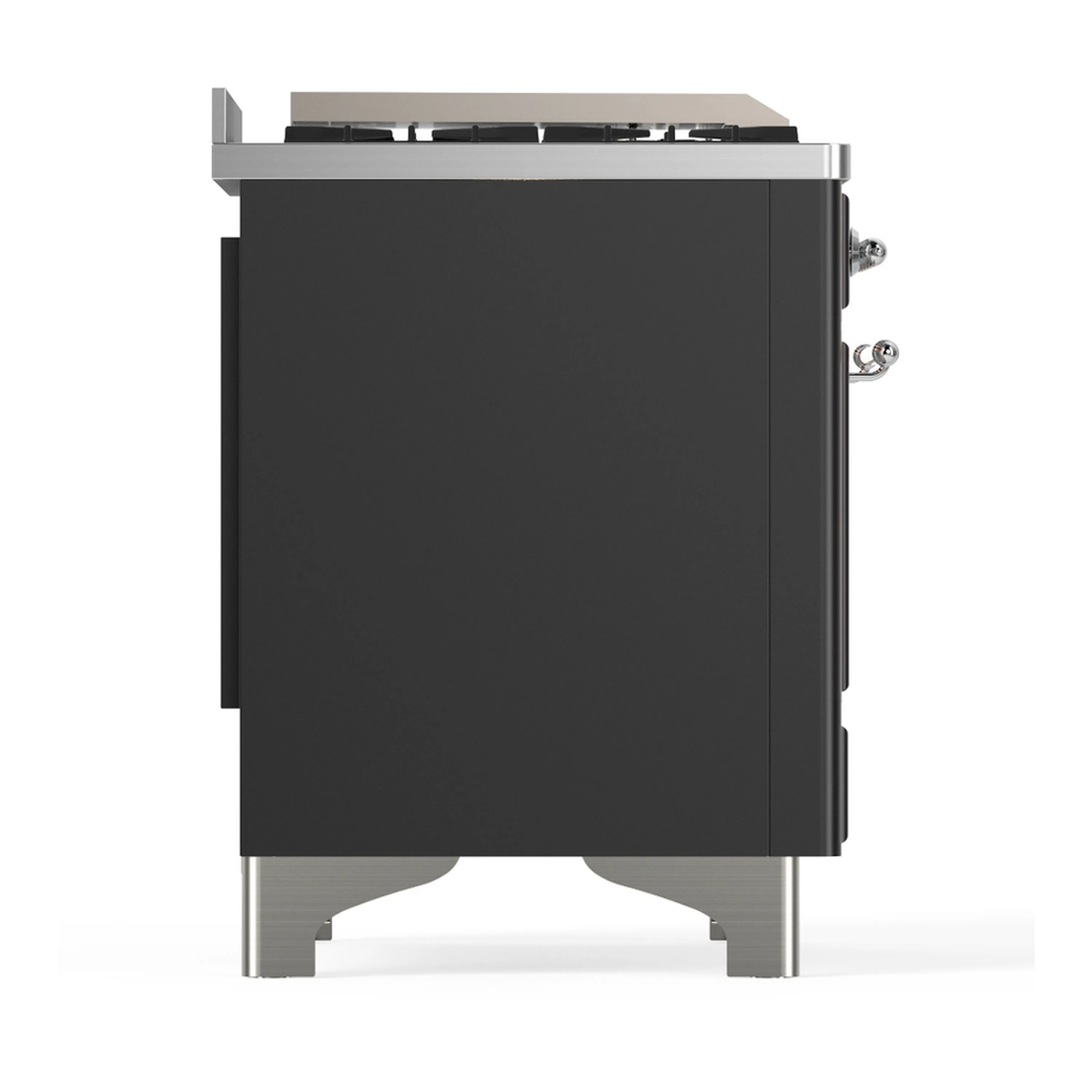 ILVE Majestic III 48-inch Dual Fuel Range with 5 Liquid Propane Burner, Griddle and Solid Door Electric Oven in Graphite Matte with Chrome Trim (UM48FQNR3MGCLP) - Image 8