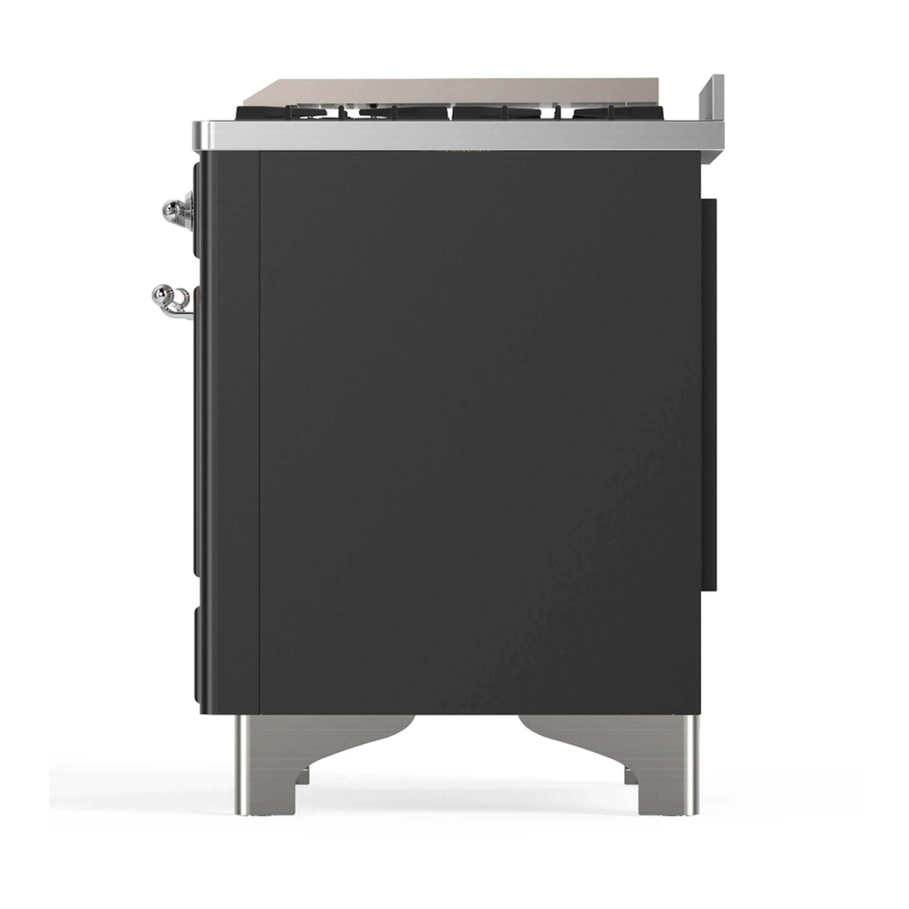 ILVE Majestic III 48-inch Dual Fuel Range with 5 Liquid Propane Burner, Griddle and Solid Door Electric Oven in Graphite Matte with Chrome Trim (UM48FQNR3MGCLP) - Image 9