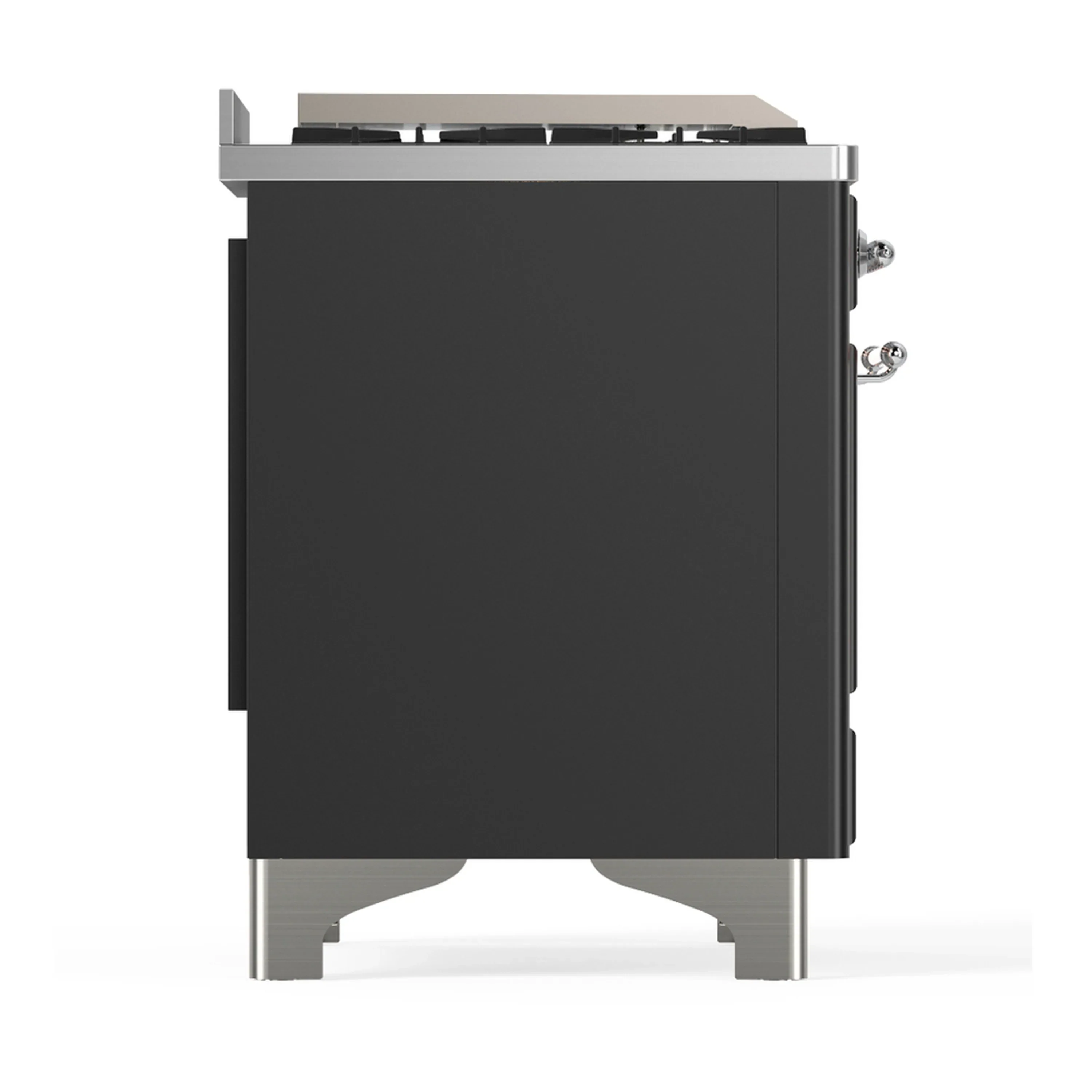 ILVE Majestic III 48-inch Dual Fuel Range with 5 Liquid Propane Burner, Griddle, French Top and Solid Door Electric Oven in Graphite Matte with Chrome Trim (UM48FSQNR3MGCLP) - Image 8