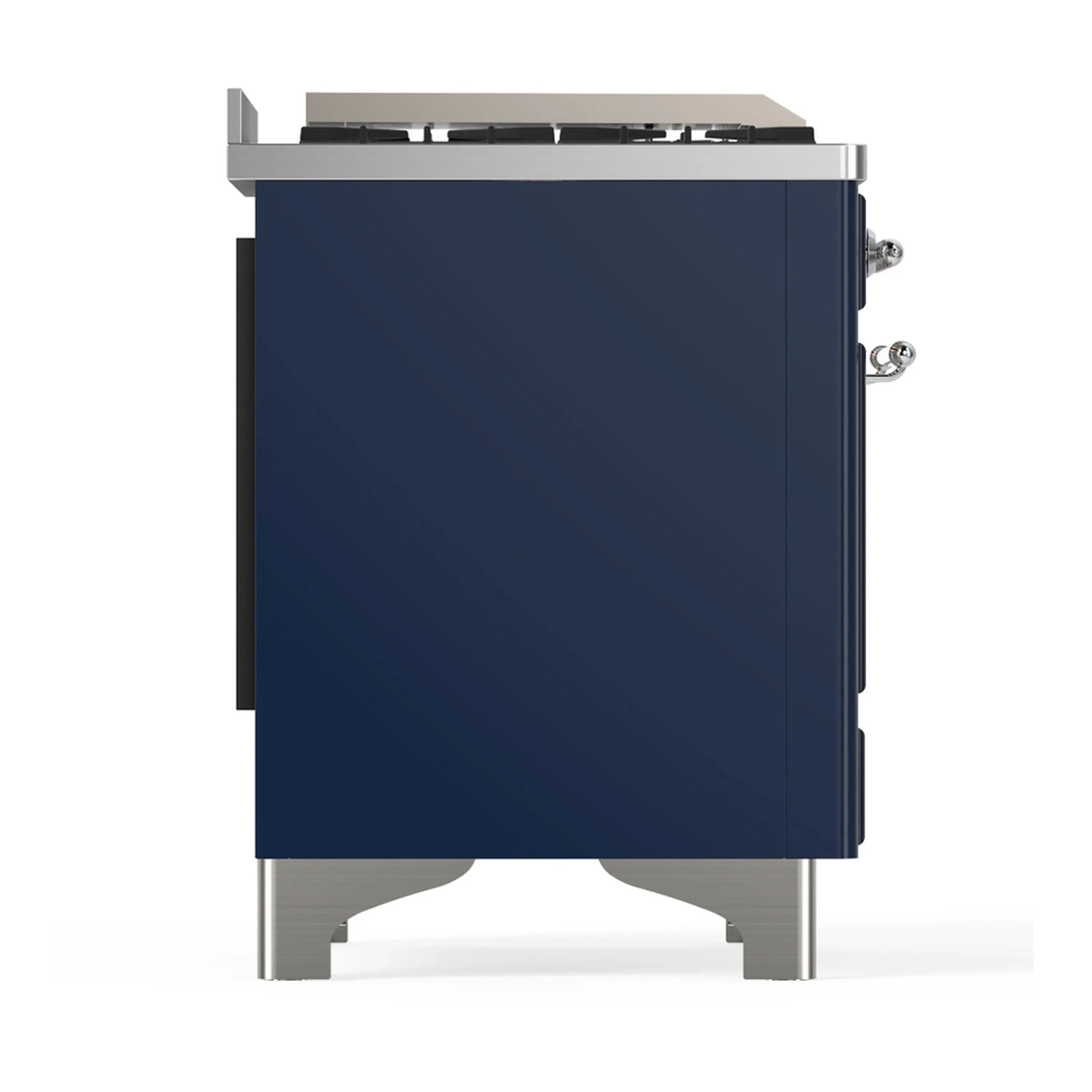 ILVE Majestic III 48-inch Dual Fuel Range with 5 Natural Gas Burner, Griddle and Triple Glass Door Electric Oven in Midnight Blue with Chrome Trim (UM48FNR3MBC) - Image 8