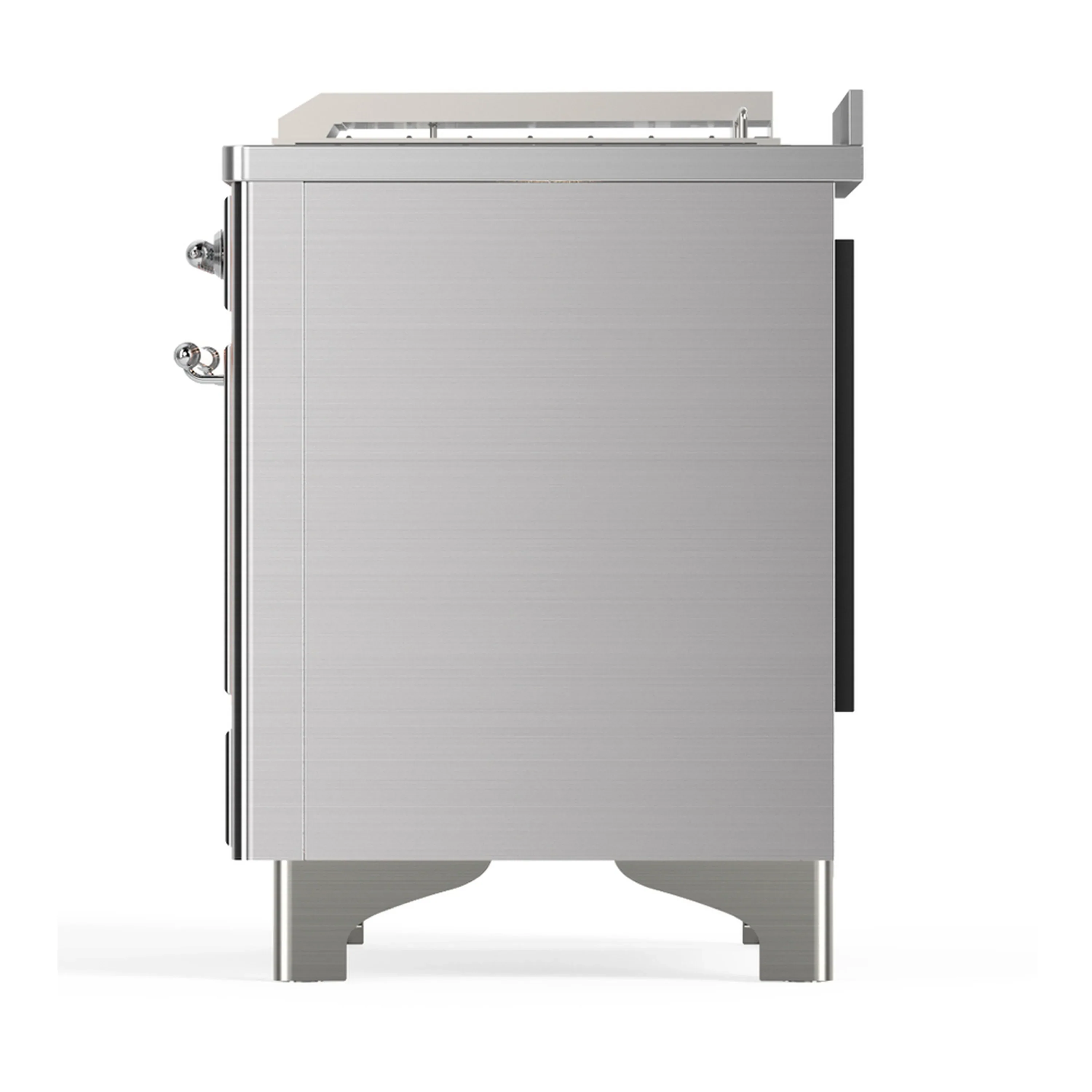 ILVE Majestic III 48-inch Dual Fuel Range with 5 Liquid Propane Burner, Griddle, French Top and Triple Glass Door Electric Oven in Stainless Steel with Chrome Trim (UM48FSNR3SSCLP) - Image 9