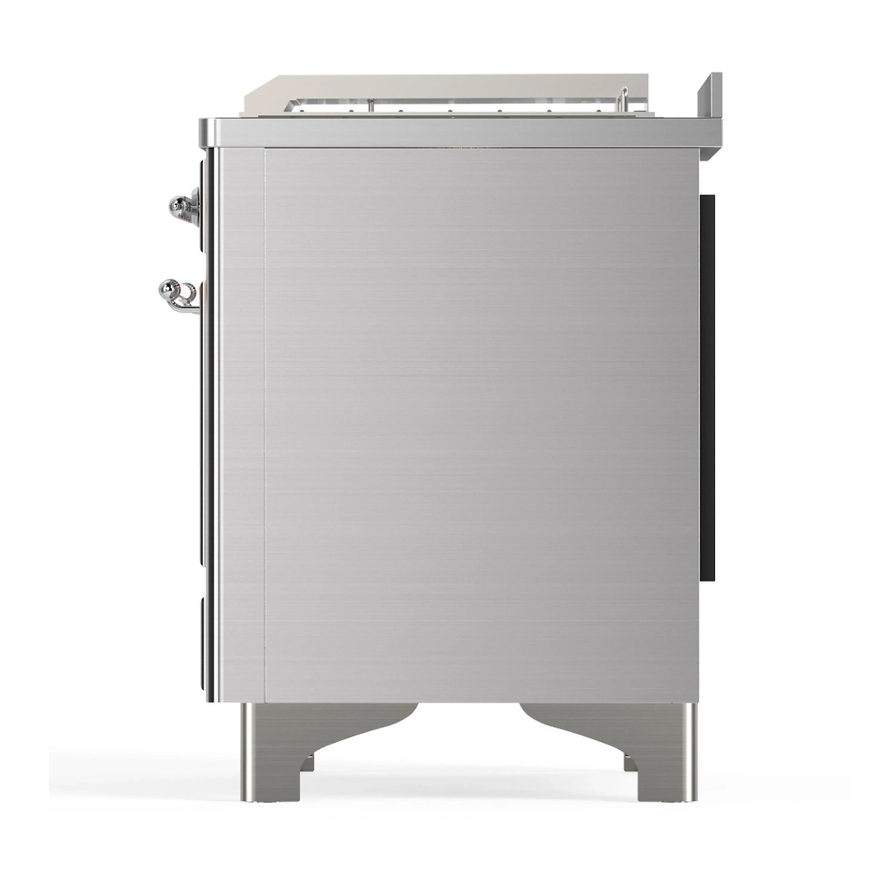 ILVE Majestic III 48-inch Dual Fuel Range with 5 Liquid Propane Burner, Griddle, French Top and Solid Door Electric Oven in Stainless Steel with Chrome Trim (UM48FSQNR3SSCLP) - Image 9