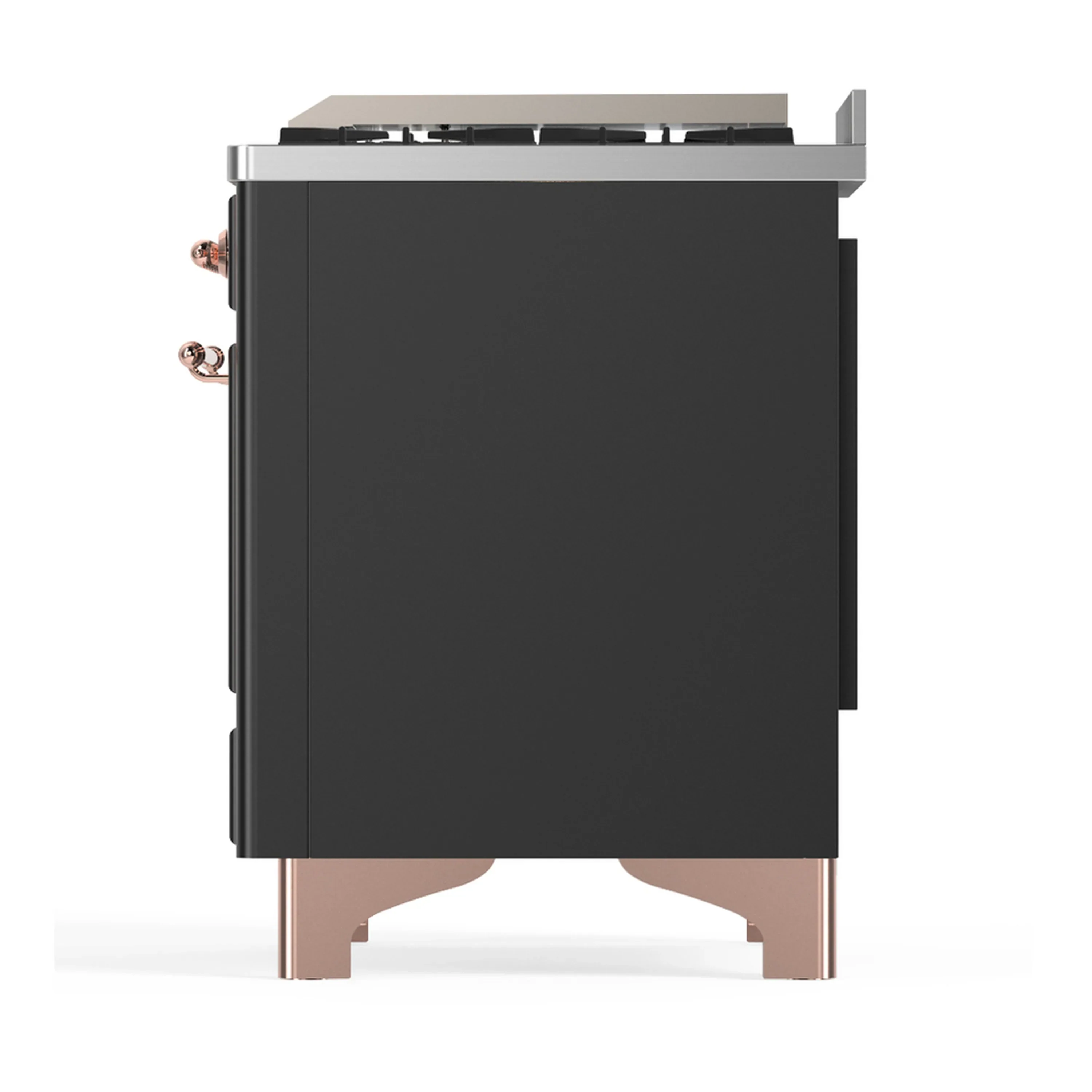 ILVE Majestic III 48-inch Dual Fuel Range with 5 Natural Gas Burner, Griddle and Triple Glass Door Electric Oven in Graphite Matte with Copper Trim (UM48FNR3MGP) - Image 8