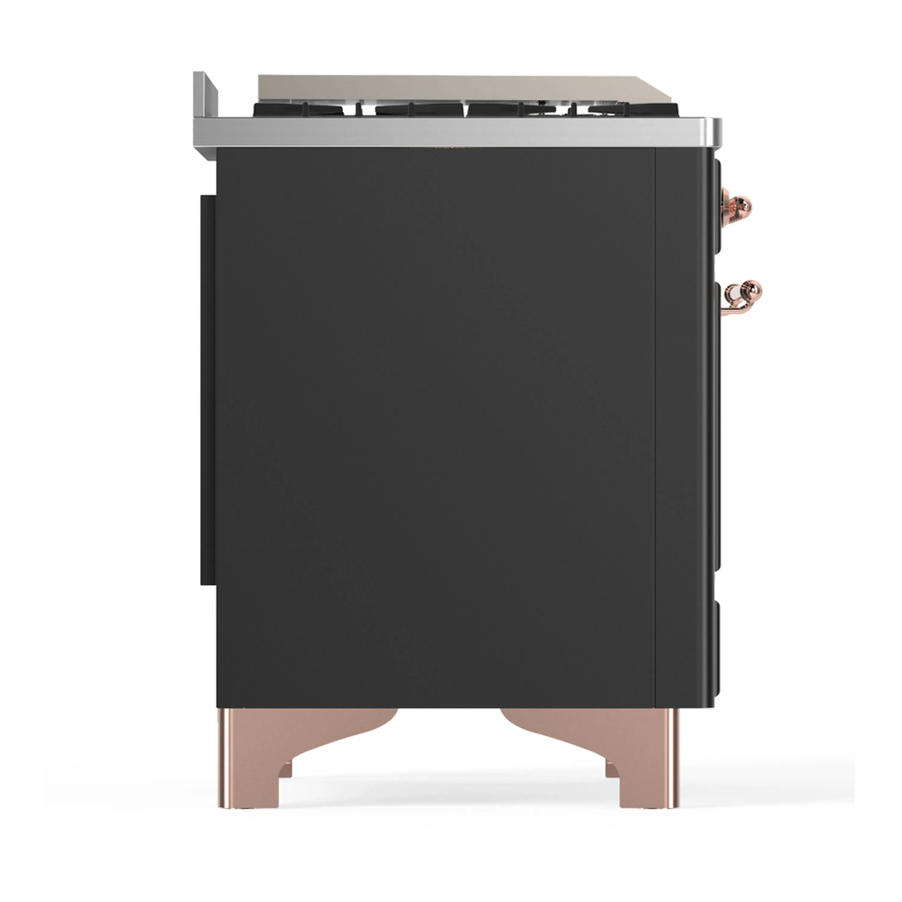 ILVE Majestic III 48-inch Dual Fuel Range with 5 Liquid Propane Burner, Griddle, French Top and Solid Door Electric Oven in Graphite Matte with Copper Trim (UM48FSQNR3MGPLP) - Image 9