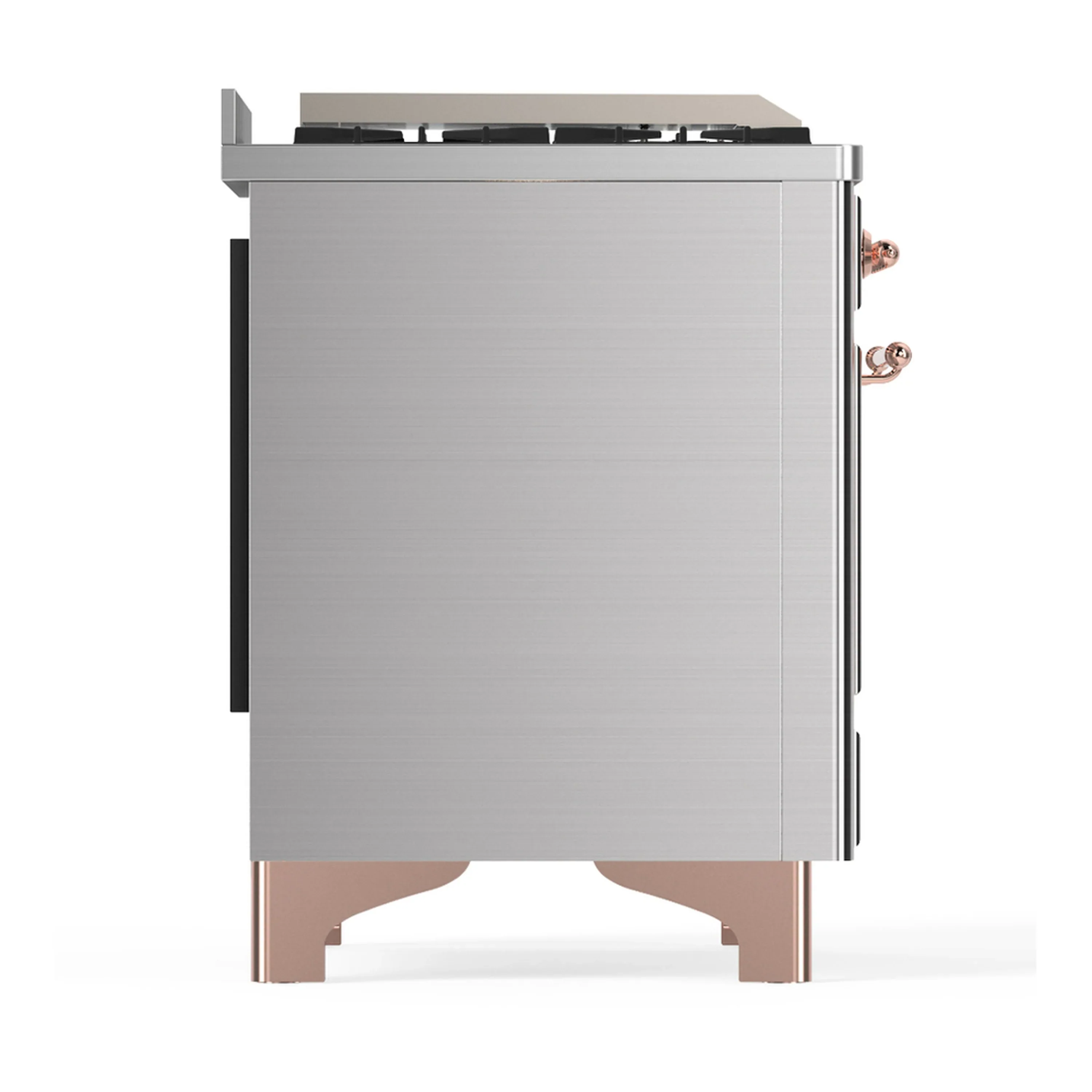 ILVE Majestic III 48-inch Dual Fuel Range with 5 Natural Gas Burner, Griddle and Triple Glass Door Electric Oven in Stainless Steel with Copper Trim (UM48FNR3SSP) - Image 8