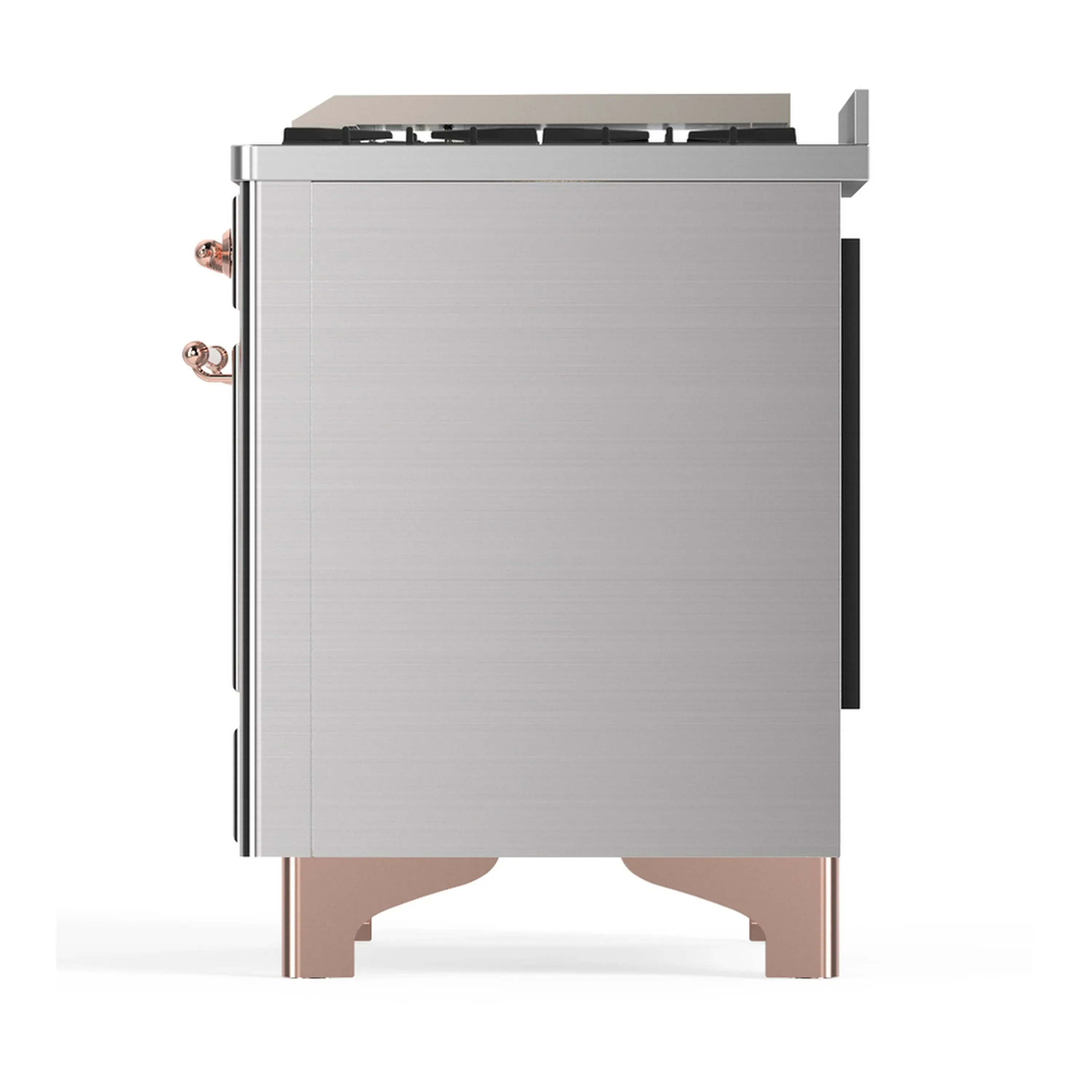 ILVE Majestic III 48-inch Dual Fuel Range with 5 Liquid Propane Burner, Griddle and Triple Glass Door Electric Oven in Stainless Steel with Copper Trim (UM48FNR3SSPLP) - Image 8