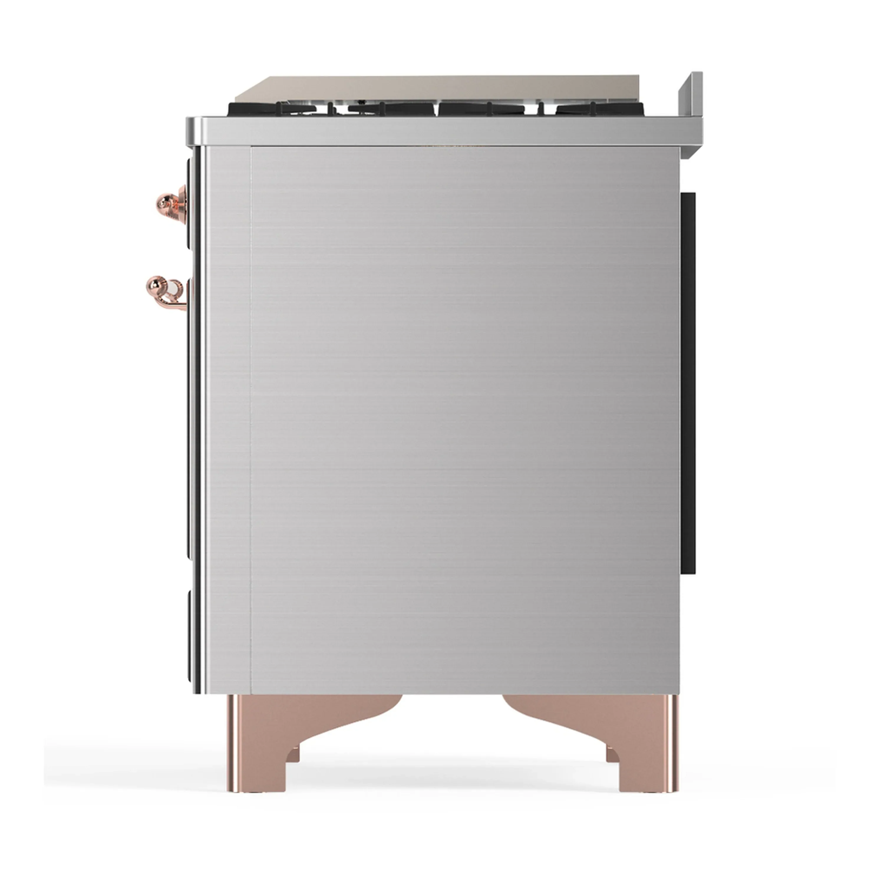 ILVE Majestic III 48-inch Dual Fuel Range with 5 Liquid Propane Burner, Griddle and Solid Door Electric Oven in Stainless Steel with Copper Trim (UM48FQNR3SSPLP) - Image 9
