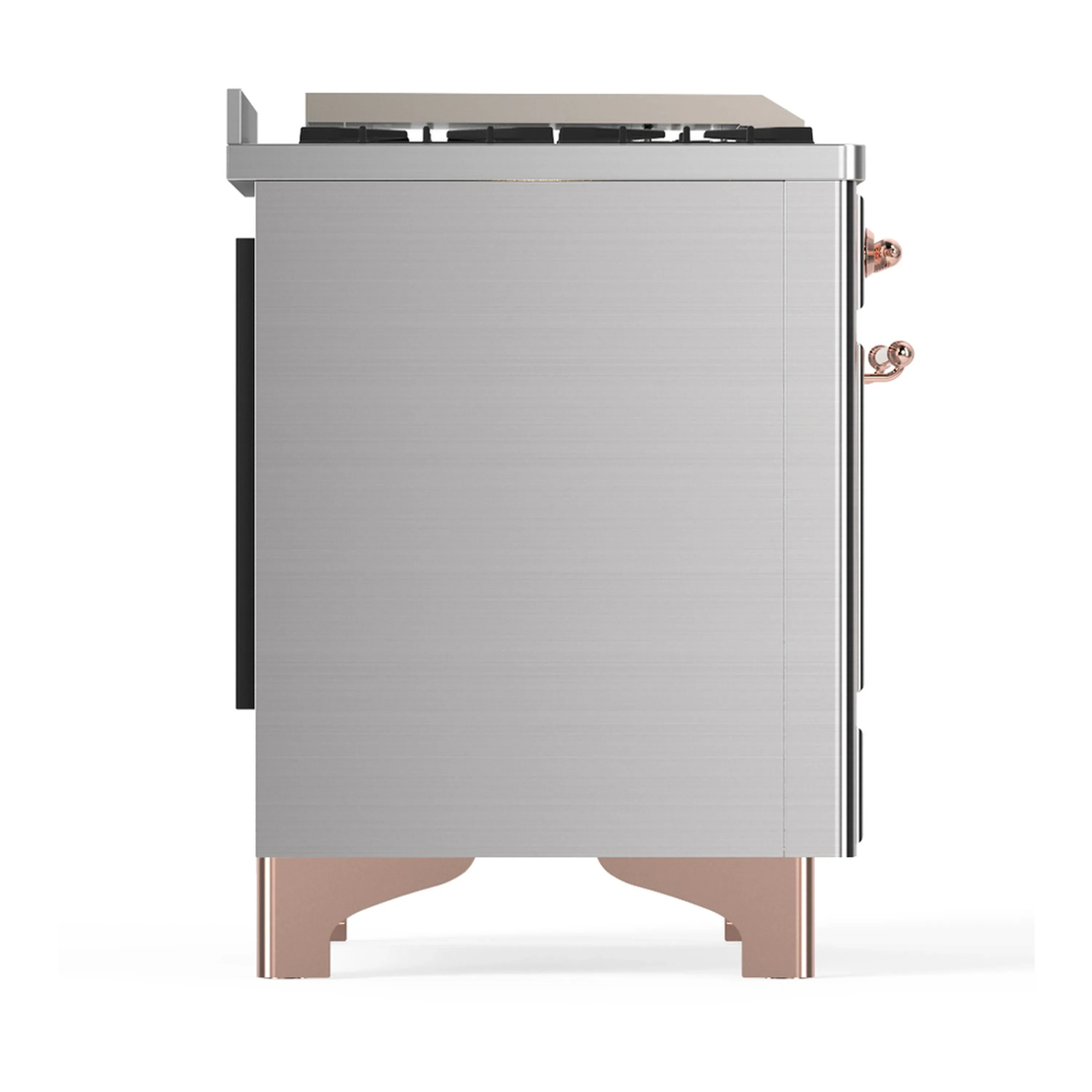 ILVE Majestic III 48-inch Dual Fuel Range with 5 Natural Gas Burner, Griddle, French Top and Triple Glass Door Electric Oven in Stainless Steel with Copper Trim (UM48FSNR3SSP) - Image 8