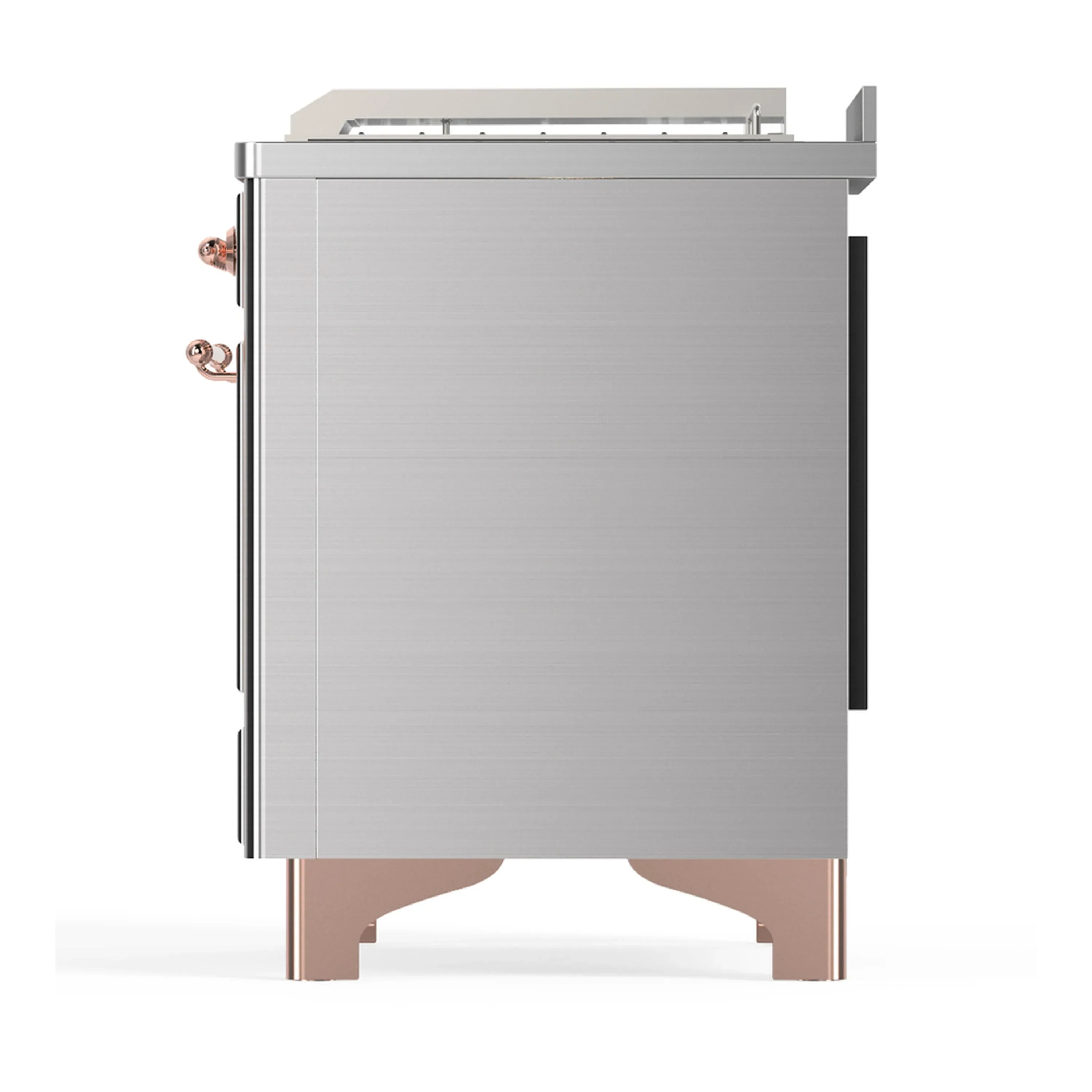 ILVE Majestic III 48-inch Dual Fuel Range with 5 Natural Gas Burner, Griddle, French Top and Triple Glass Door Electric Oven in Stainless Steel with Copper Trim (UM48FSNR3SSP) - Image 9
