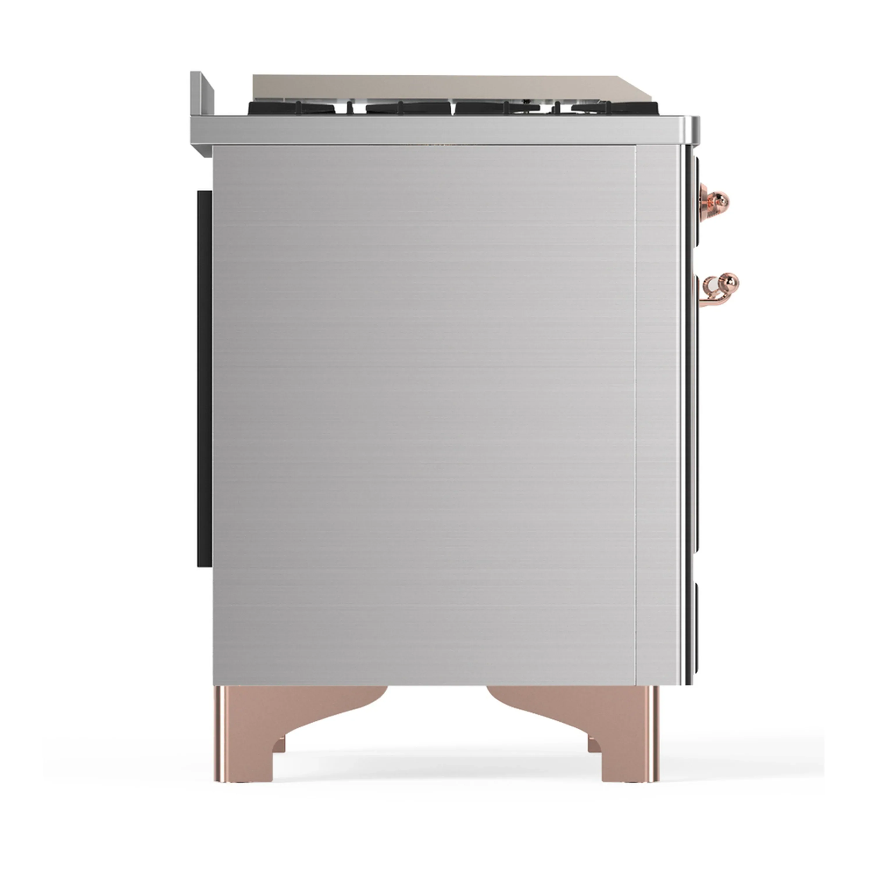 ILVE Majestic III 48-inch Dual Fuel Range with 5 Natural Gas Burner, Griddle, French Top and Solid Door Electric Oven in Stainless Steel with Copper Trim (UM48FSQNR3SSP) - Image 8