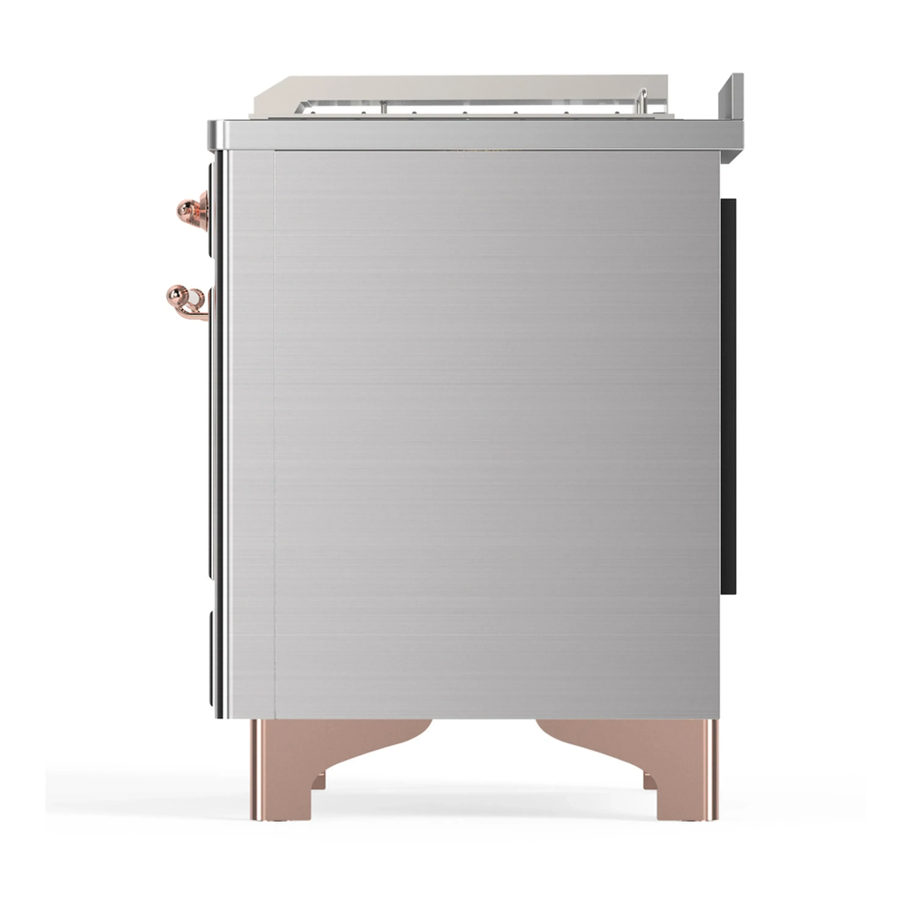ILVE Majestic III 48-inch Dual Fuel Range with 5 Natural Gas Burner, Griddle, French Top and Solid Door Electric Oven in Stainless Steel with Copper Trim (UM48FSQNR3SSP) - Image 9