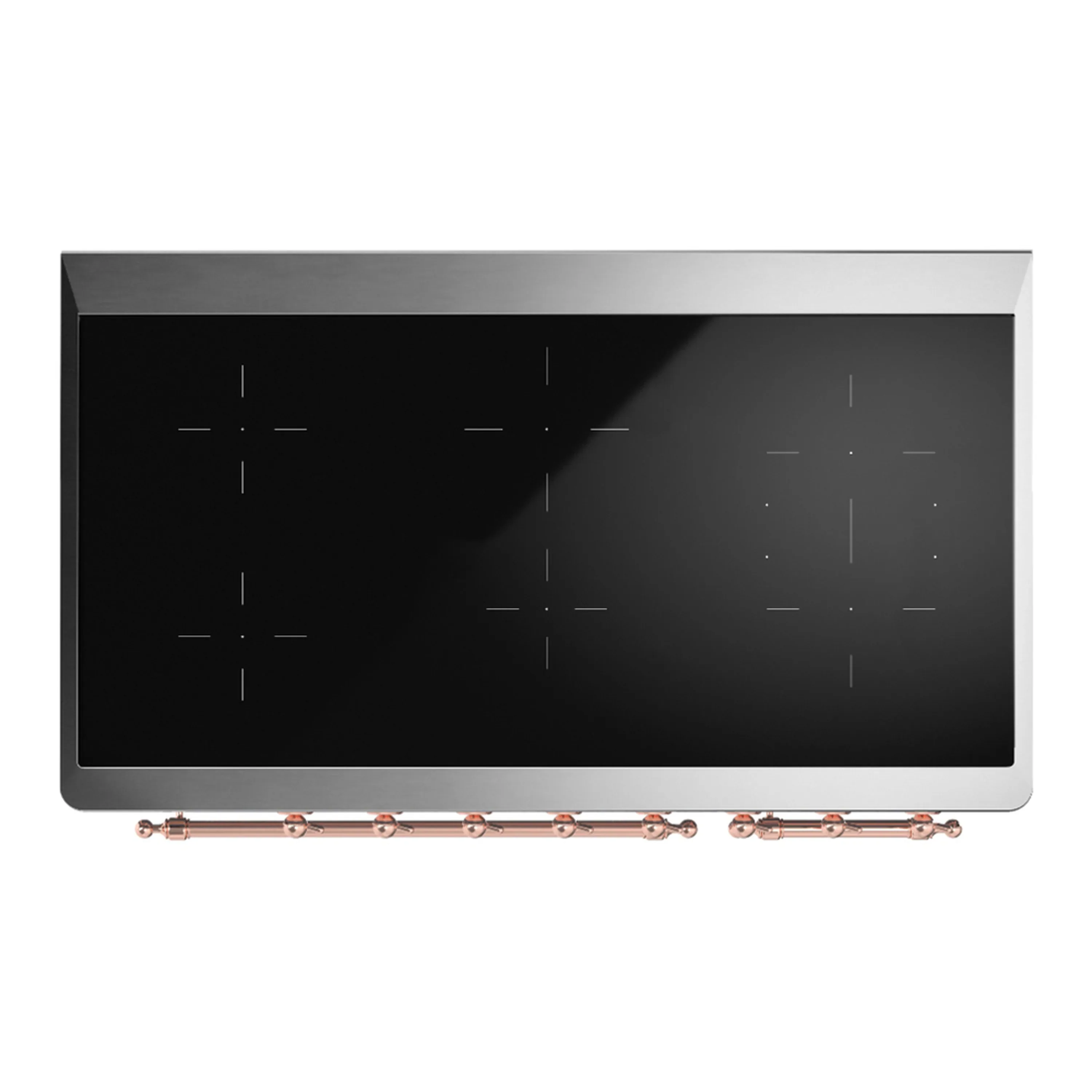 ILVE Majestic III 48-Inch Induction Range with 6 Induction Elements and Triple Glass Door Electric Oven in Antique White with Copper Trim (UMIB48NR3AWP) - Image 2