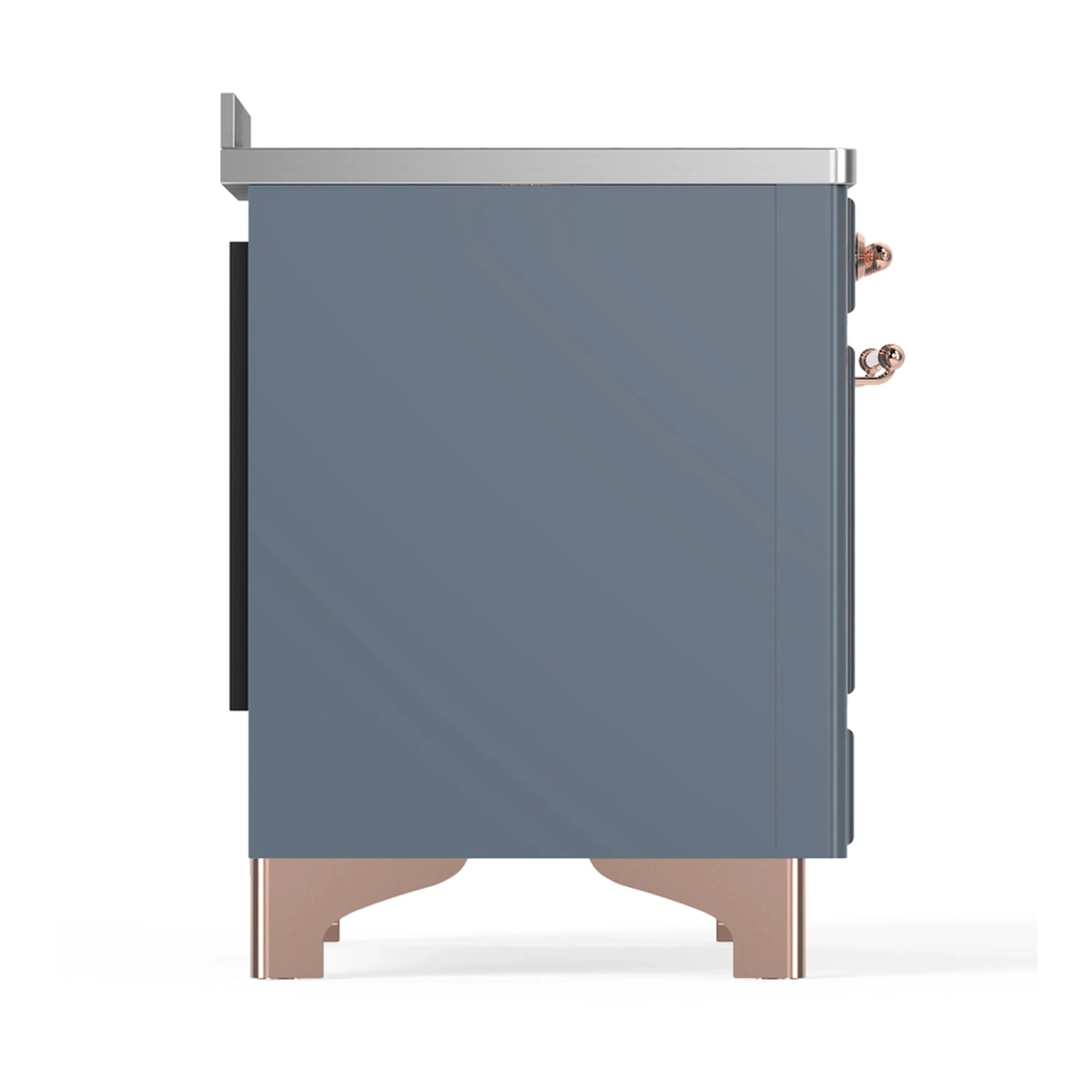 ILVE Majestic III 48-Inch Induction Range with 6 Induction Elements and Solid Door Electric Oven in Blue Grey with Copper Trim (UMIB48QNR3BGP) - Image 8