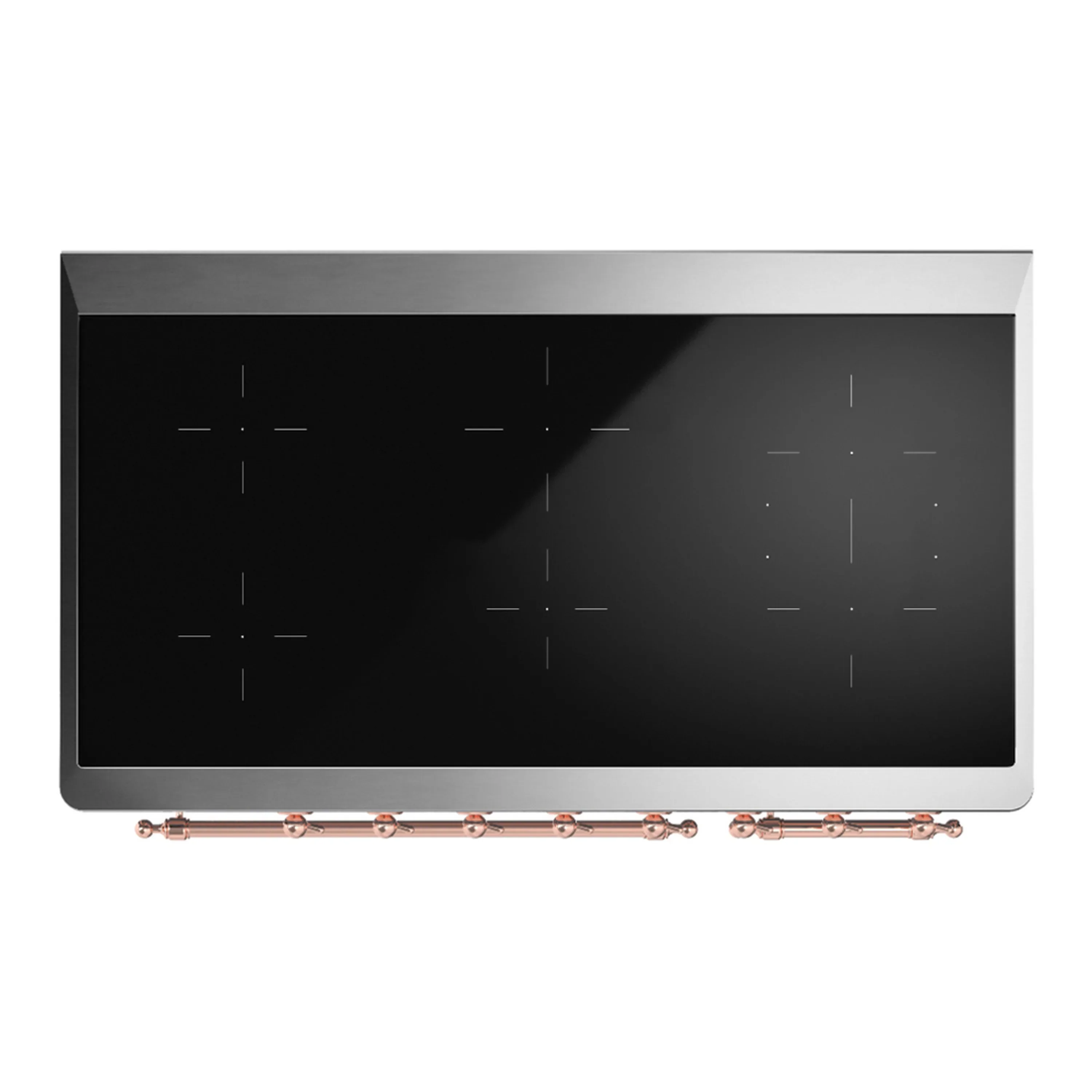 ILVE Majestic III 48-Inch Induction Range with 6 Induction Elements and Triple Glass Door Electric Oven in Burgundy with Copper Trim (UMIB48NR3BUP) - Image 2