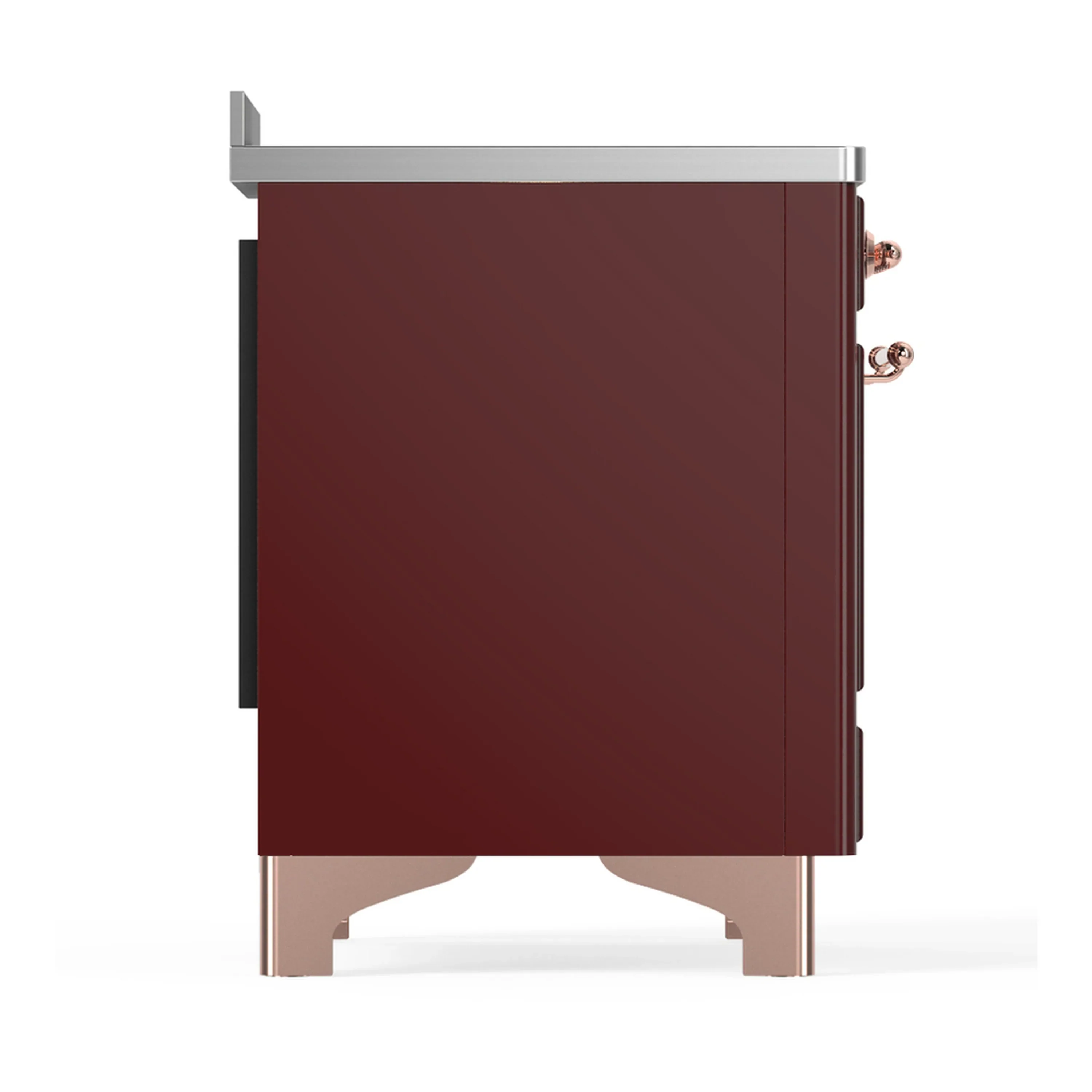 ILVE Majestic III 48-Inch Induction Range with 6 Induction Elements and Triple Glass Door Electric Oven in Burgundy with Copper Trim (UMIB48NR3BUP) - Image 8