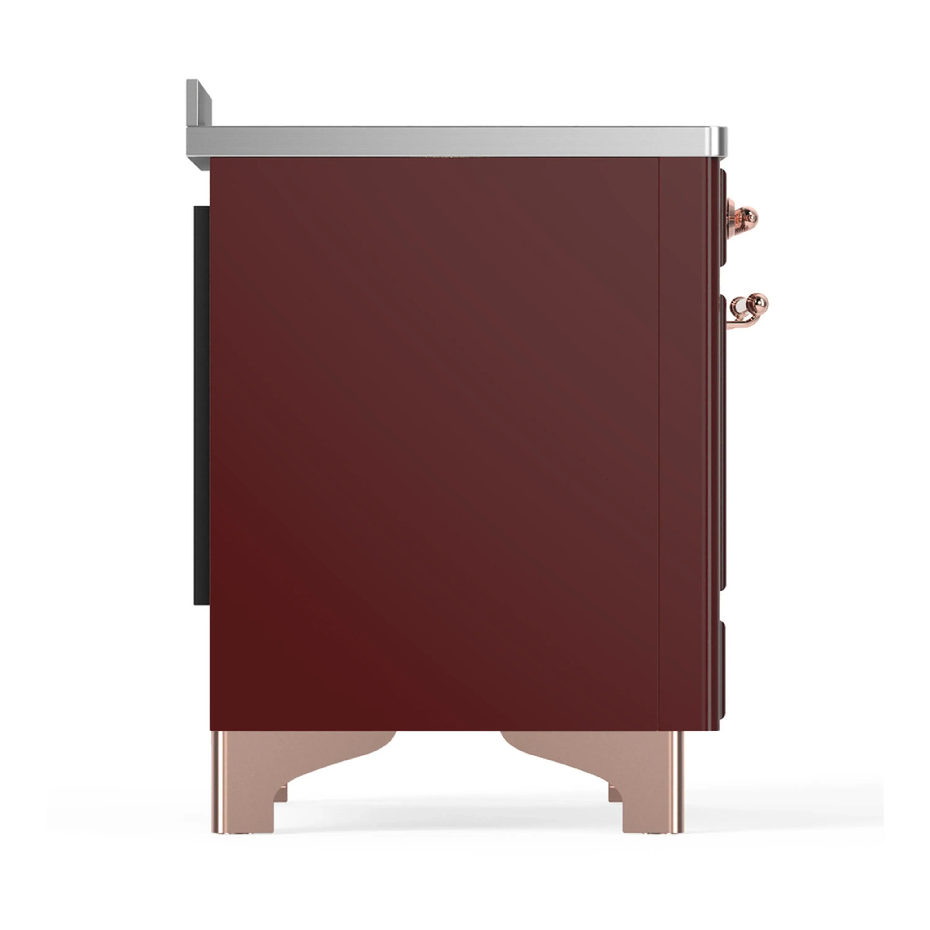 ILVE Majestic III 48-Inch Induction Range with 6 Induction Elements and Solid Door Electric Oven in Burgundy with Copper Trim (UMIB48QNR3BUP) - Image 8