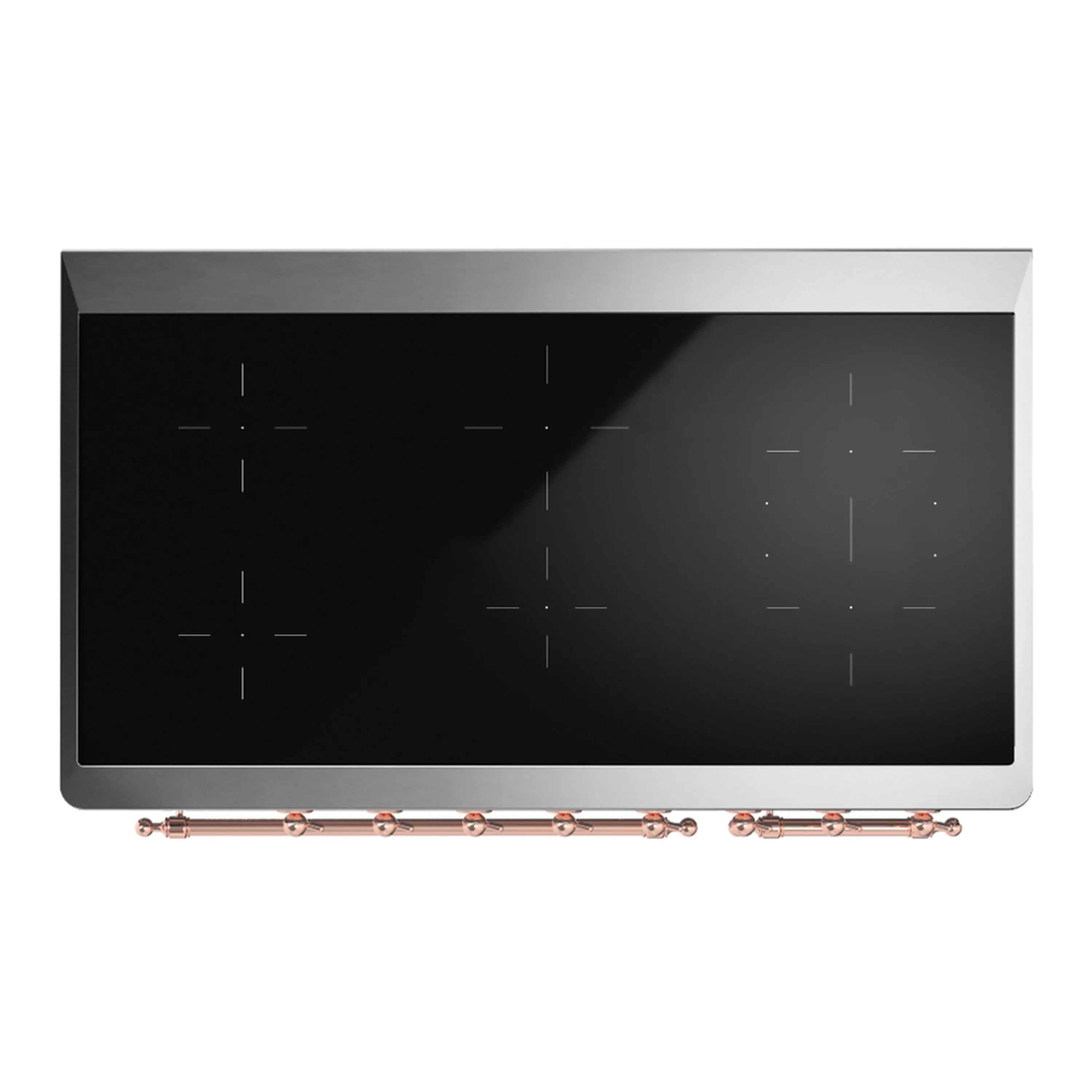 ILVE Majestic III 48-Inch Induction Range with 6 Induction Elements and Triple Glass Door Electric Oven in Emerald Green with Copper Trim (UMIB48NR3EGP) - Image 2