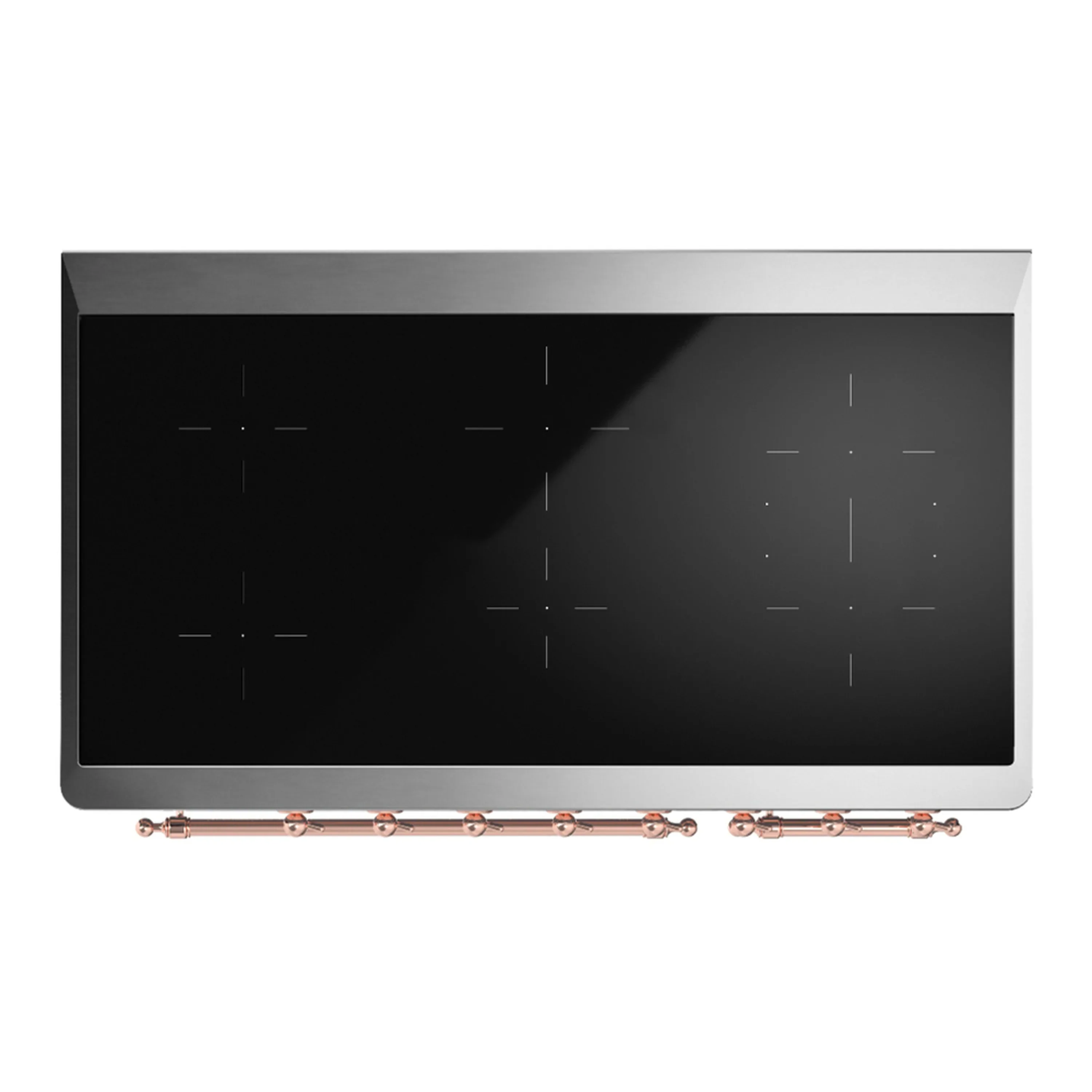 ILVE Majestic III 48-Inch Induction Range with 6 Induction Elements and Solid Door Electric Oven in Emerald Green with Copper Trim (UMIB48QNR3EGP) - Image 2