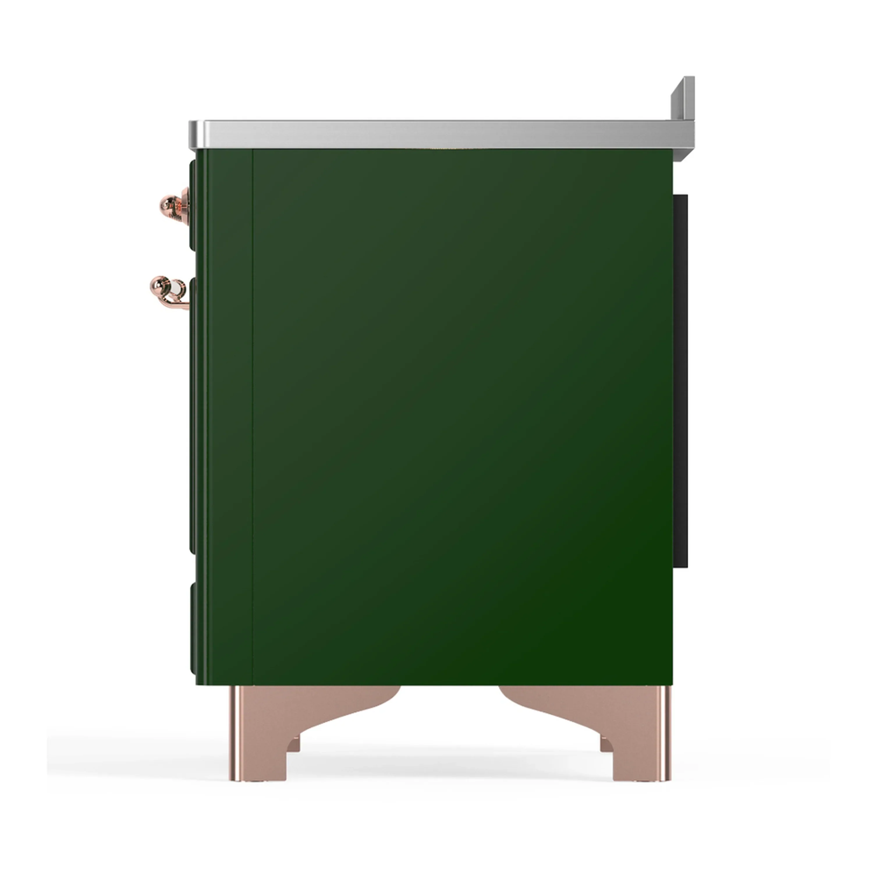 ILVE Majestic III 48-Inch Induction Range with 6 Induction Elements and Solid Door Electric Oven in Emerald Green with Copper Trim (UMIB48QNR3EGP) - Image 9
