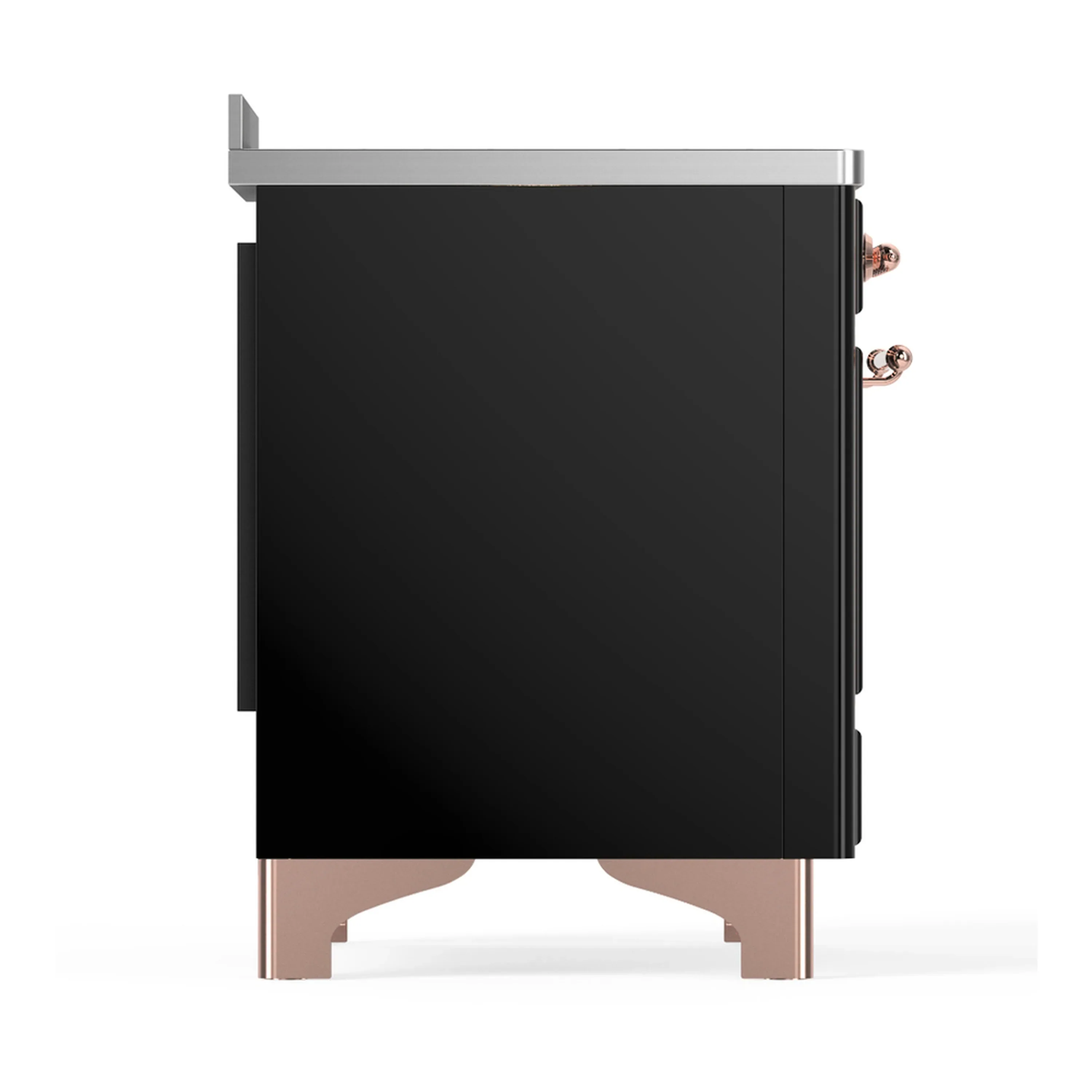 ILVE Majestic III 48-Inch Induction Range with 6 Induction Elements and Triple Glass Door Electric Oven in Glossy Black with Copper Trim (UMIB48NR3BKP) - Image 8