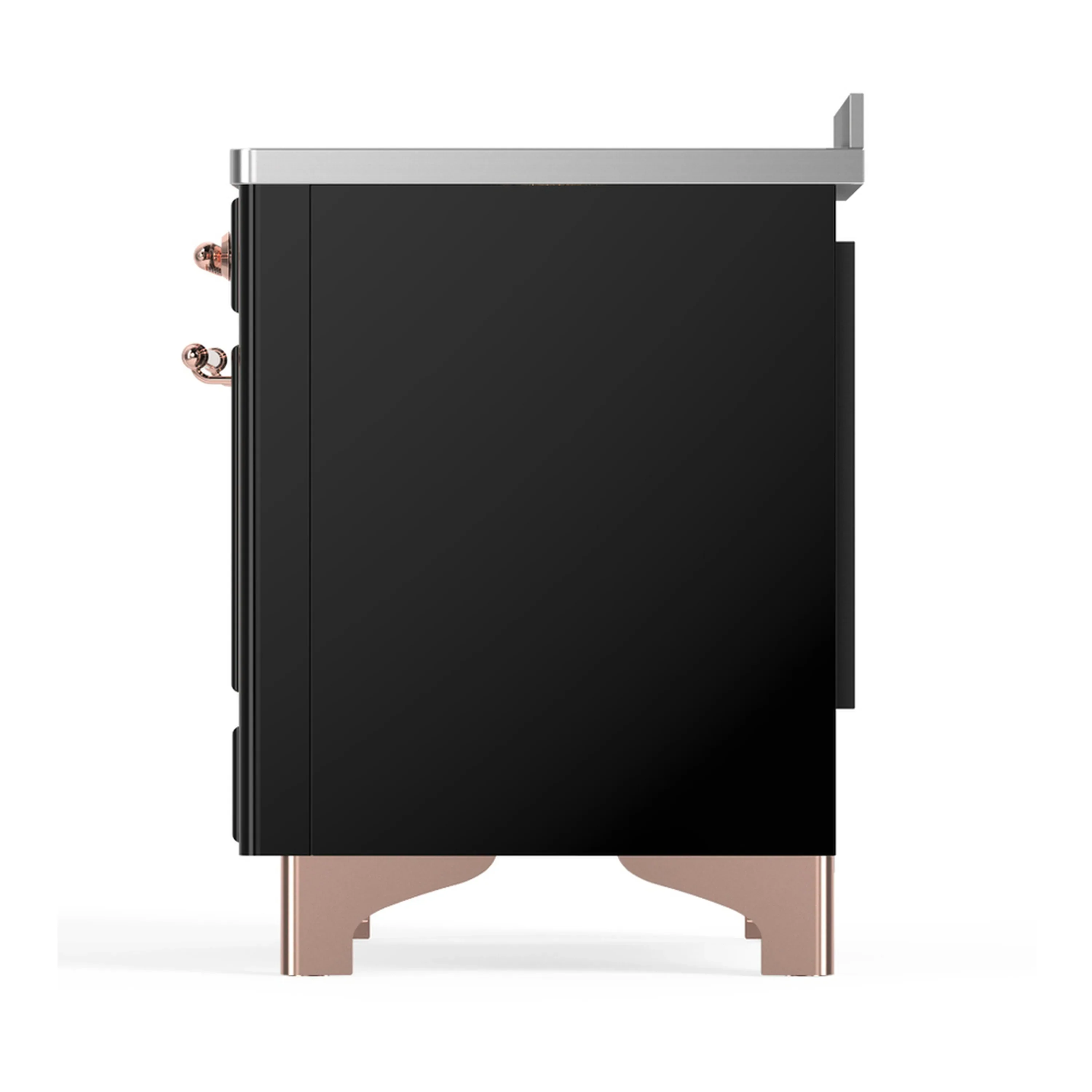 ILVE Majestic III 48-Inch Induction Range with 6 Induction Elements and Solid Door Electric Oven in Glossy Black with Copper Trim (UMIB48QNR3BKP) - Image 9