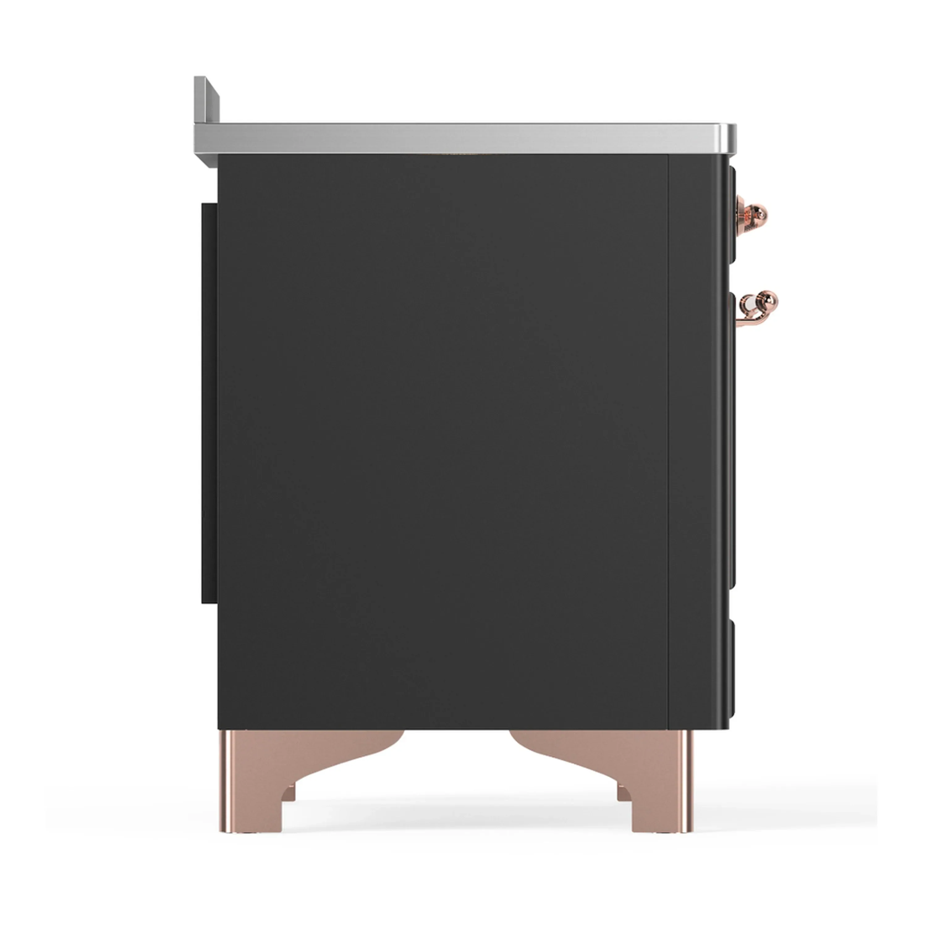 ILVE Majestic III 48-Inch Induction Range with 6 Induction Elements and Solid Door Electric Oven in Matte Graphite with Copper Trim (UMIB48QNR3MGP) - Image 8
