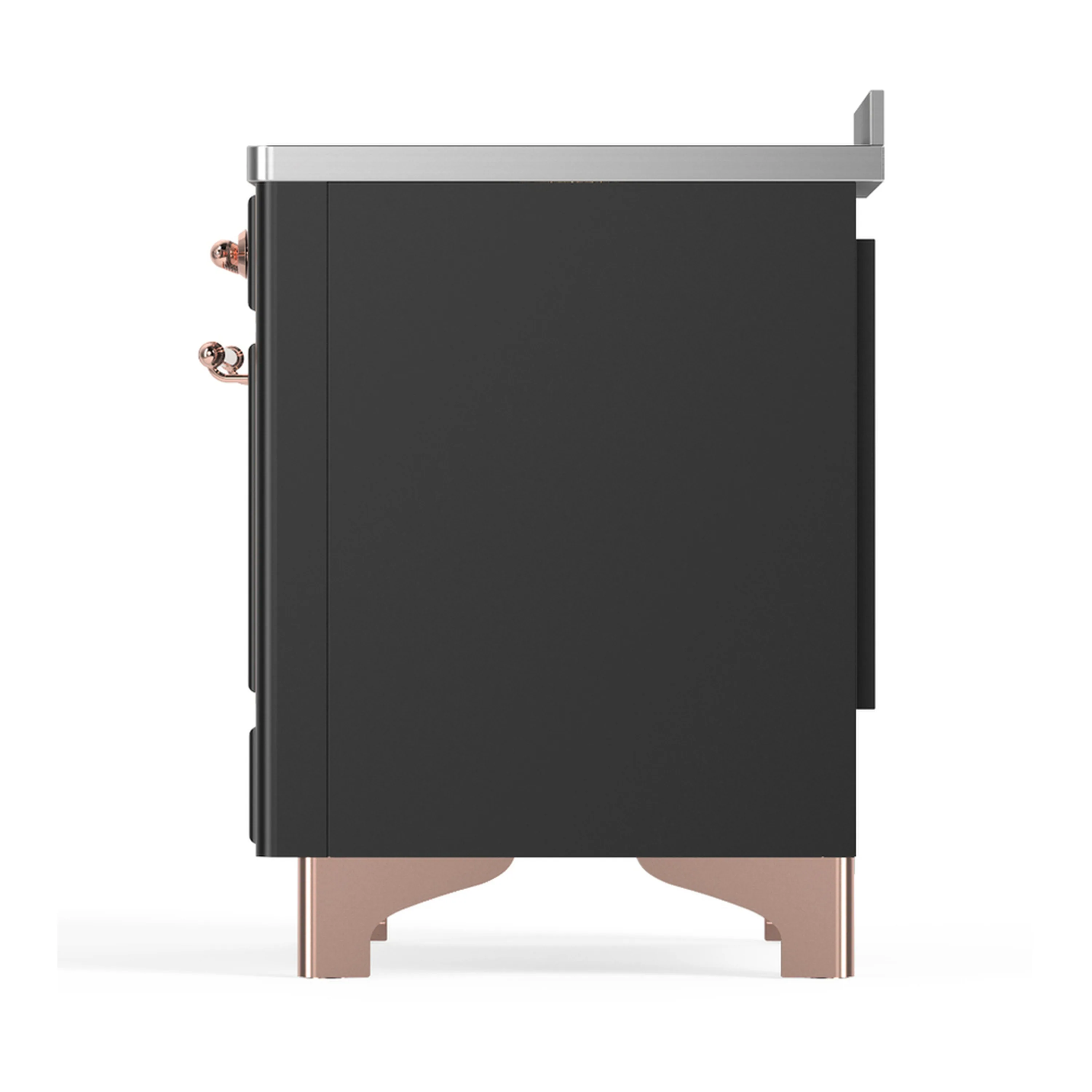 ILVE Majestic III 48-Inch Induction Range with 6 Induction Elements and Solid Door Electric Oven in Matte Graphite with Copper Trim (UMIB48QNR3MGP) - Image 9