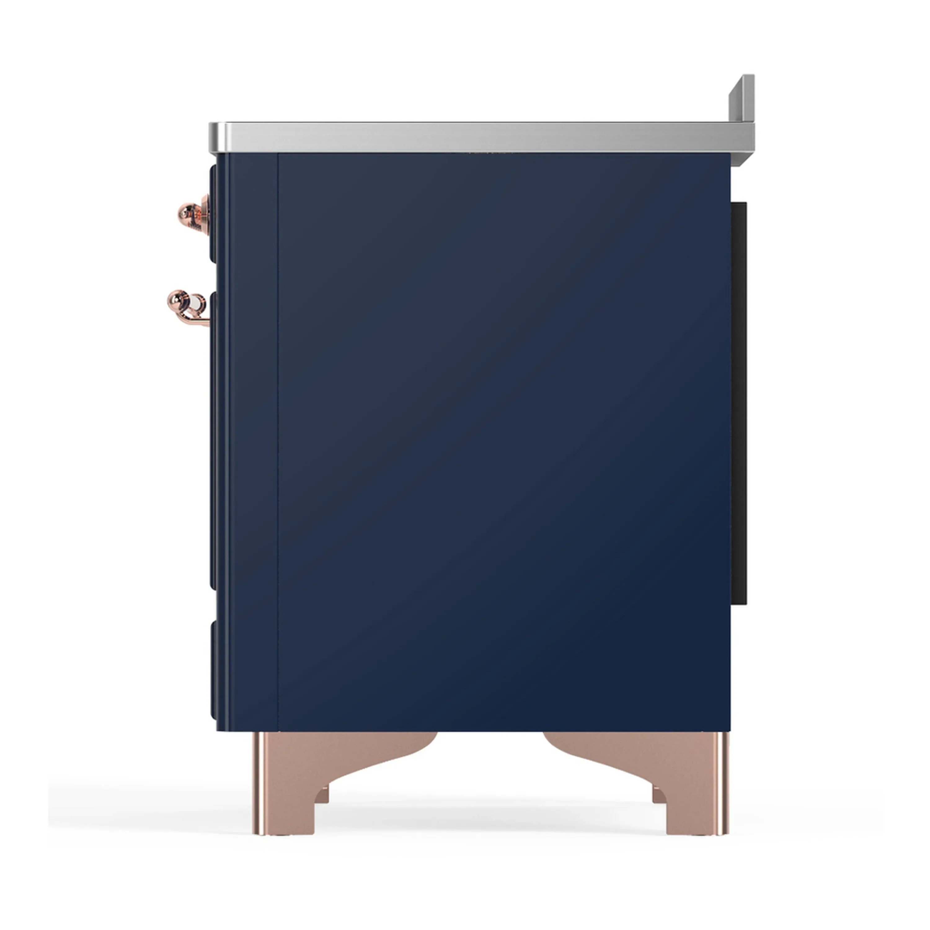 ILVE Majestic III 48-Inch Induction Range with 6 Induction Elements and Solid Door Electric Oven in Mightnight Blue with Copper Trim (UMIB48QNR3MBP) - Image 9