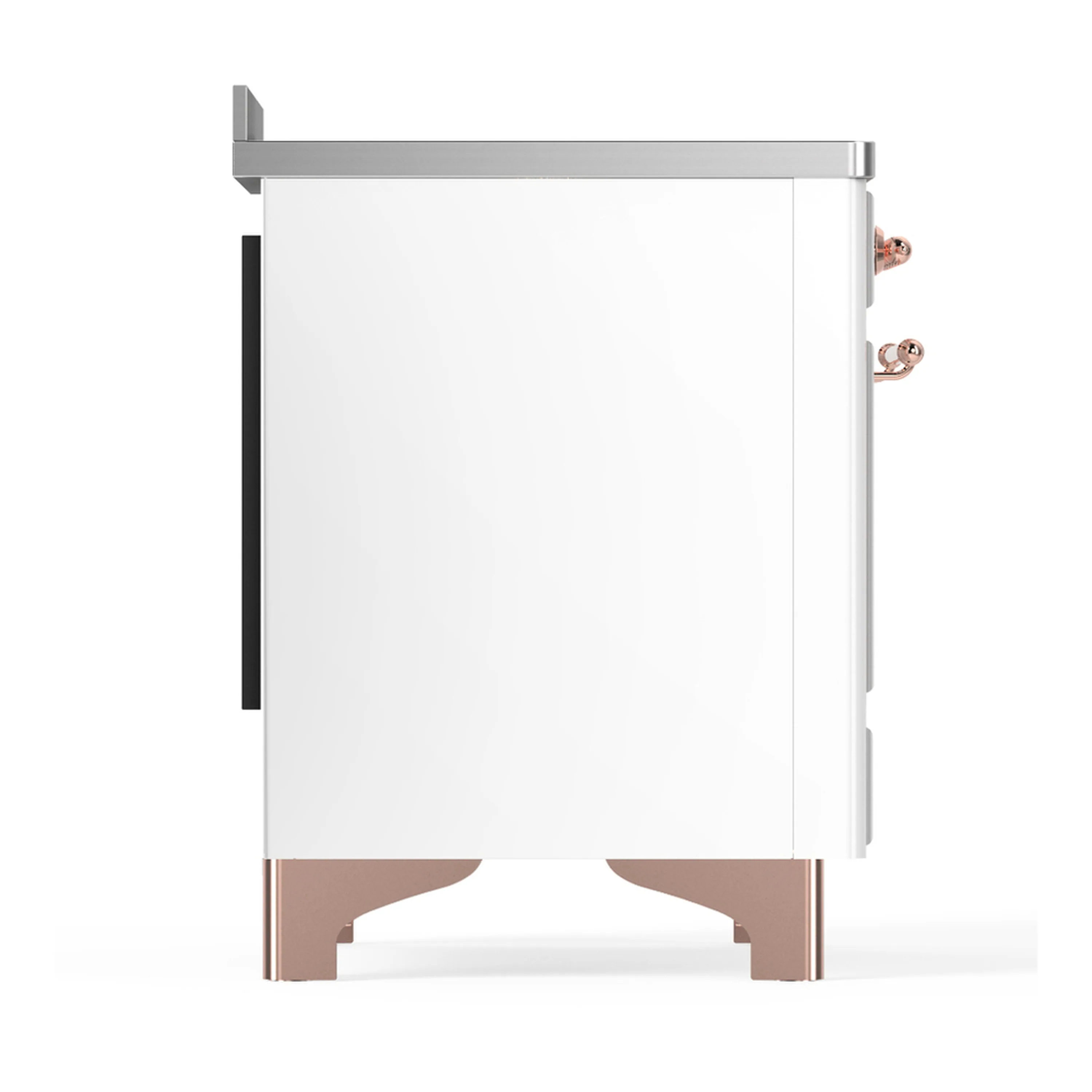 ILVE Majestic III 48-Inch Induction Range with 6 Induction Elements and Solid Door Electric Oven in White with Copper Trim (UMIB48QNR3WHP) - Image 8