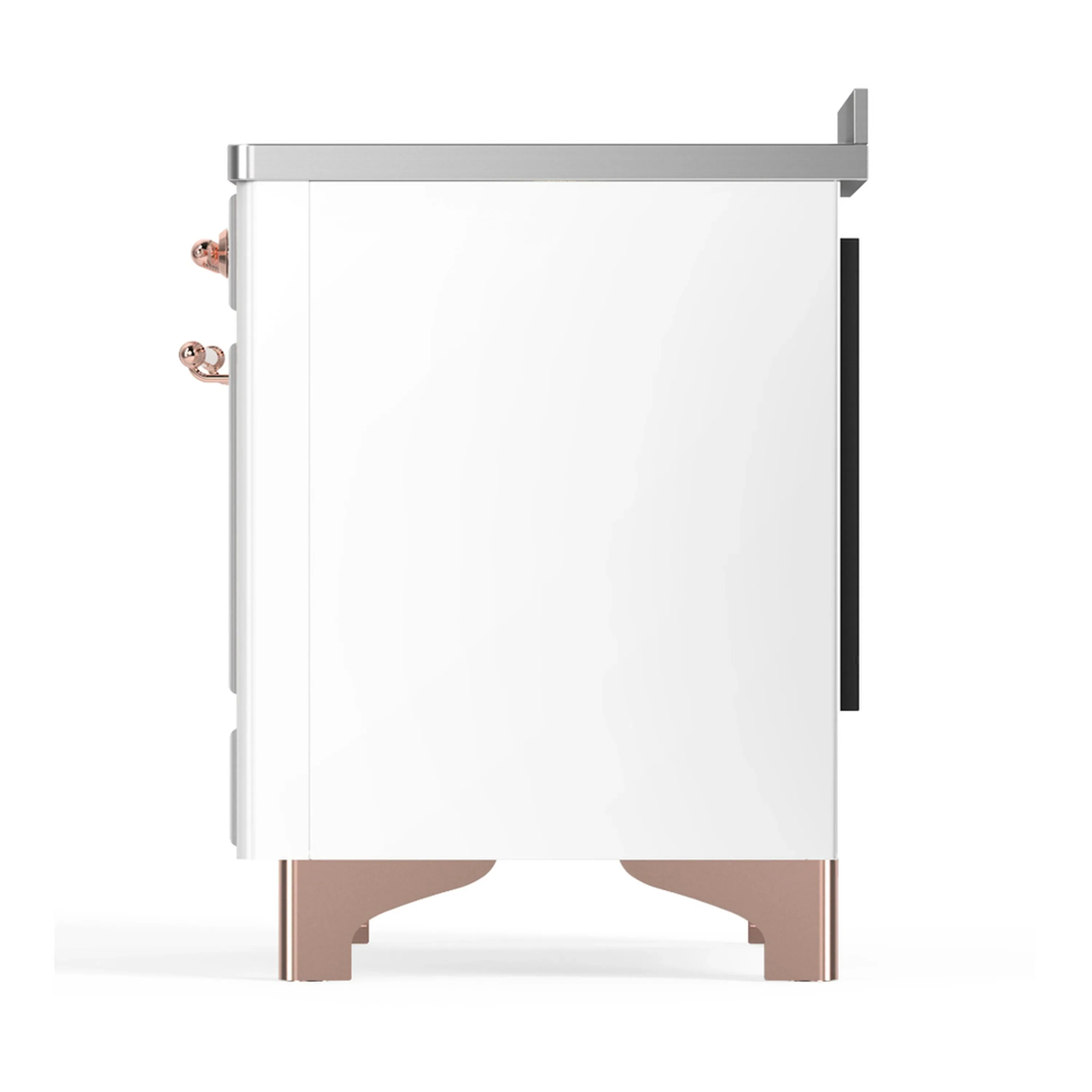 ILVE Majestic III 48-Inch Induction Range with 6 Induction Elements and Solid Door Electric Oven in White with Copper Trim (UMIB48QNR3WHP) - Image 9