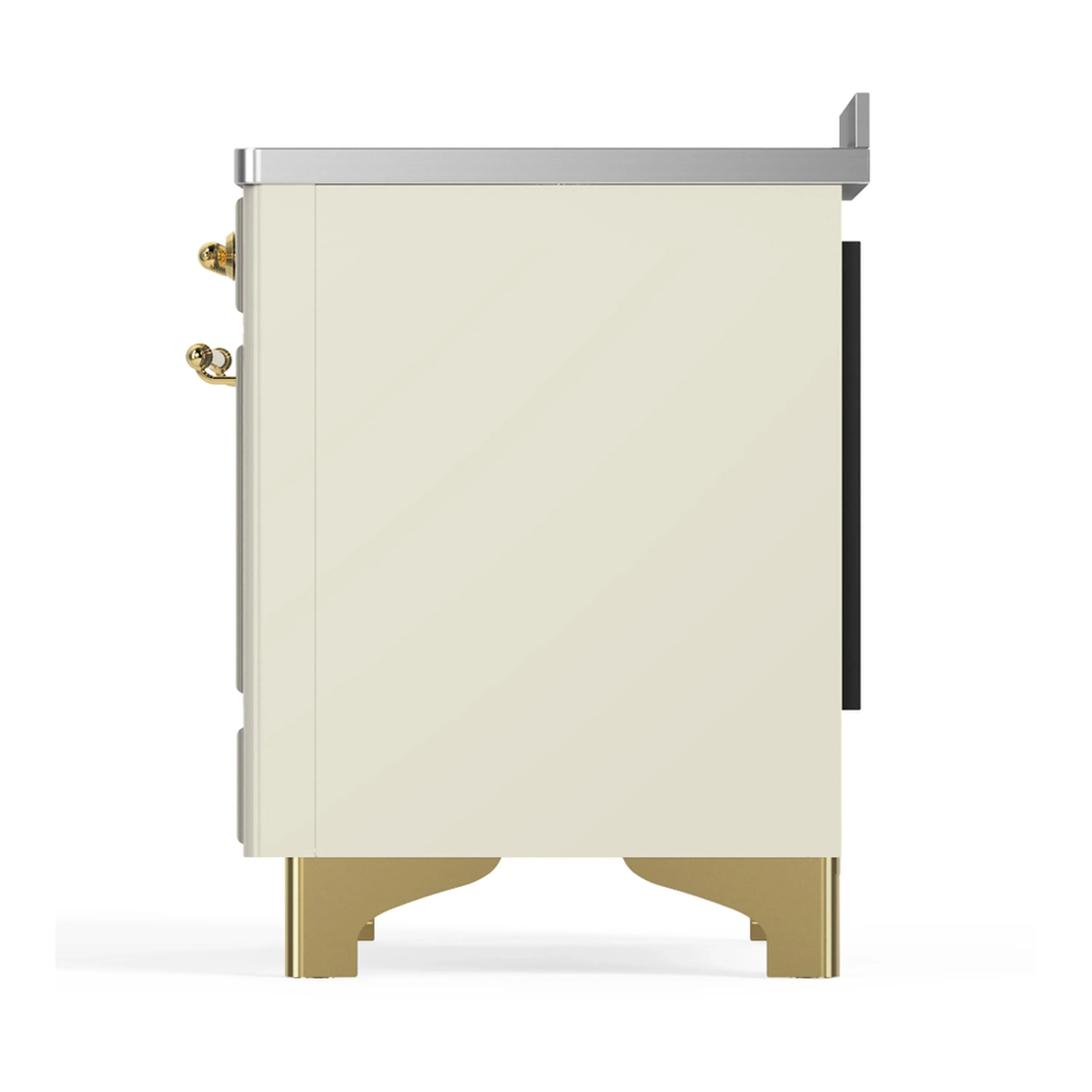 ILVE Majestic III 48-Inch Induction Range with 6 Induction Elements and Triple Glass Door Electric Oven in Antique White with Brass Trim (UMIB48NR3AWG) - Image 9