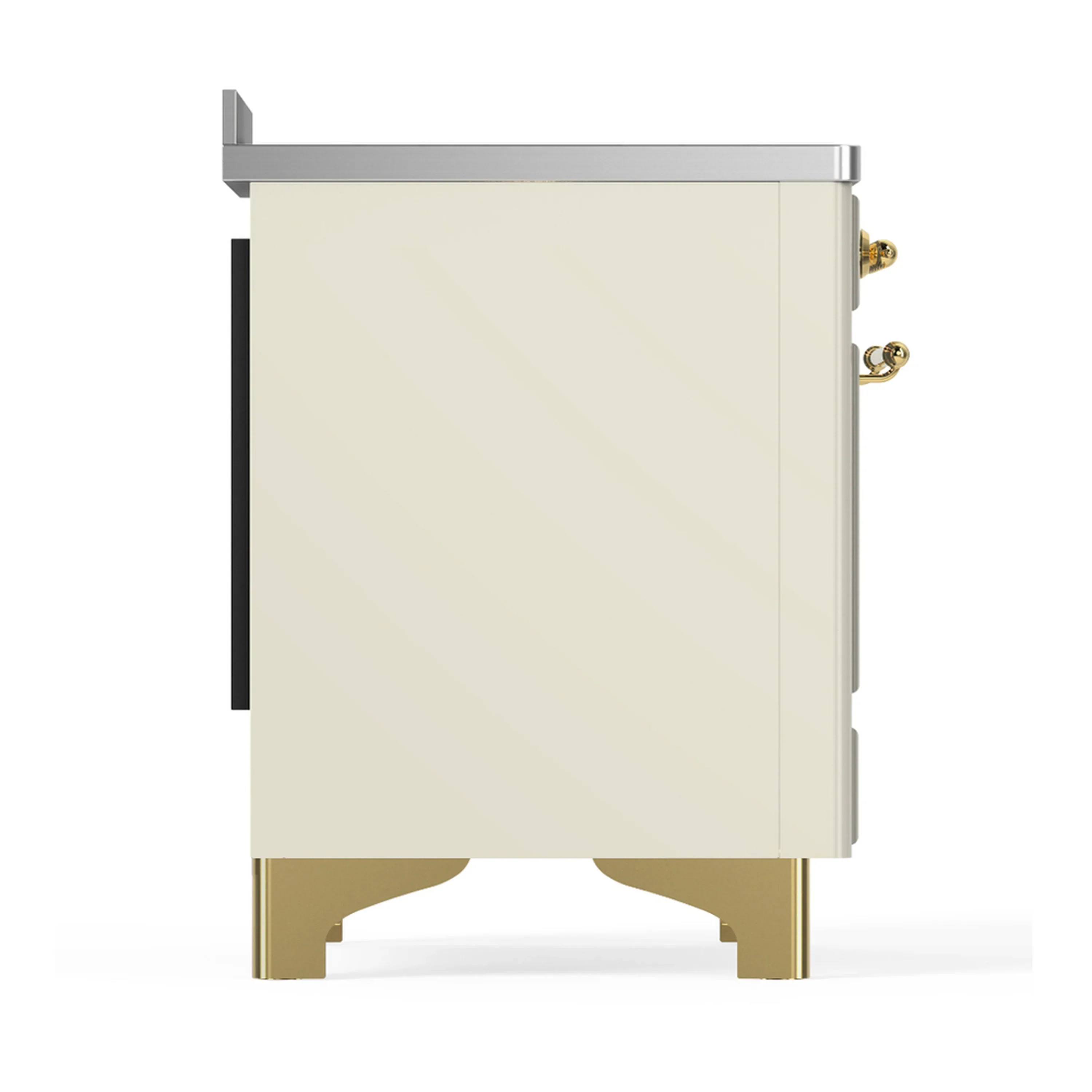 ILVE Majestic III 48-Inch Induction Range with 6 Induction Elements and Solid Door Electric Oven in Antique White with Brass Trim (UMIB48QNR3AWG) - Image 8