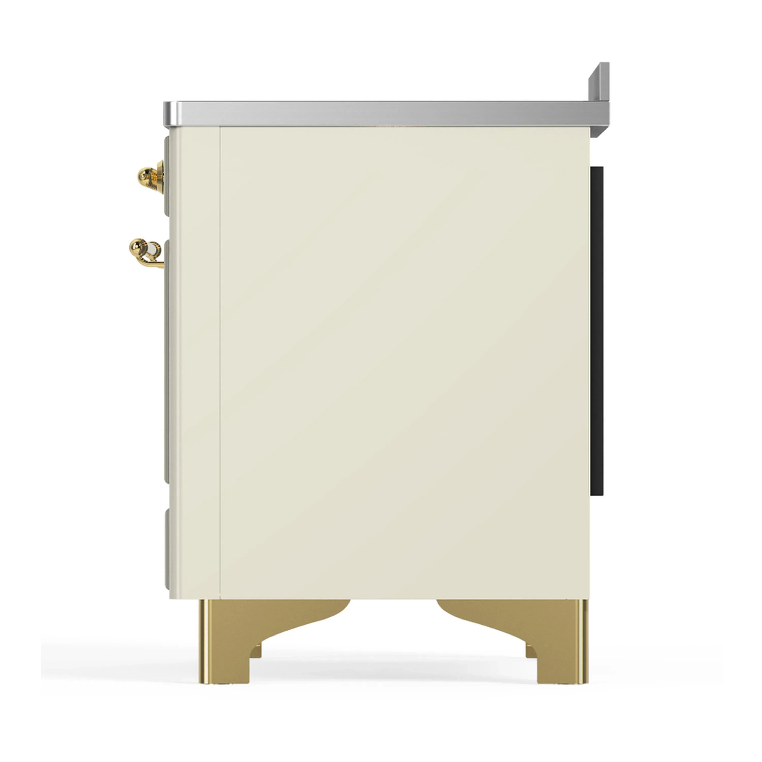 ILVE Majestic III 48-Inch Induction Range with 6 Induction Elements and Solid Door Electric Oven in Antique White with Brass Trim (UMIB48QNR3AWG) - Image 9