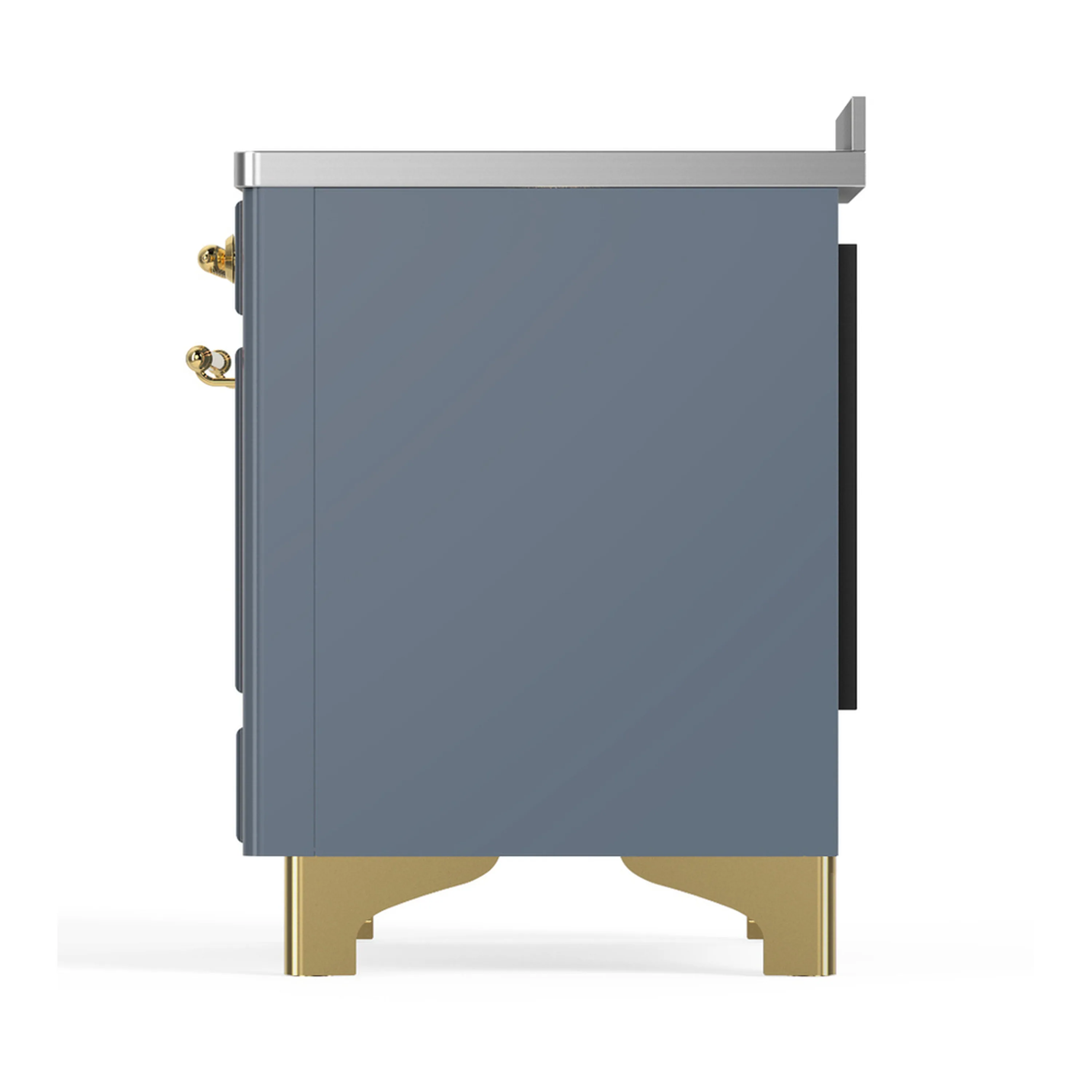 ILVE Majestic III 48-Inch Induction Range with 6 Induction Elements and Triple Glass Door Electric Oven in Blue Grey with Brass Trim (UMIB48NR3BGG) - Image 8