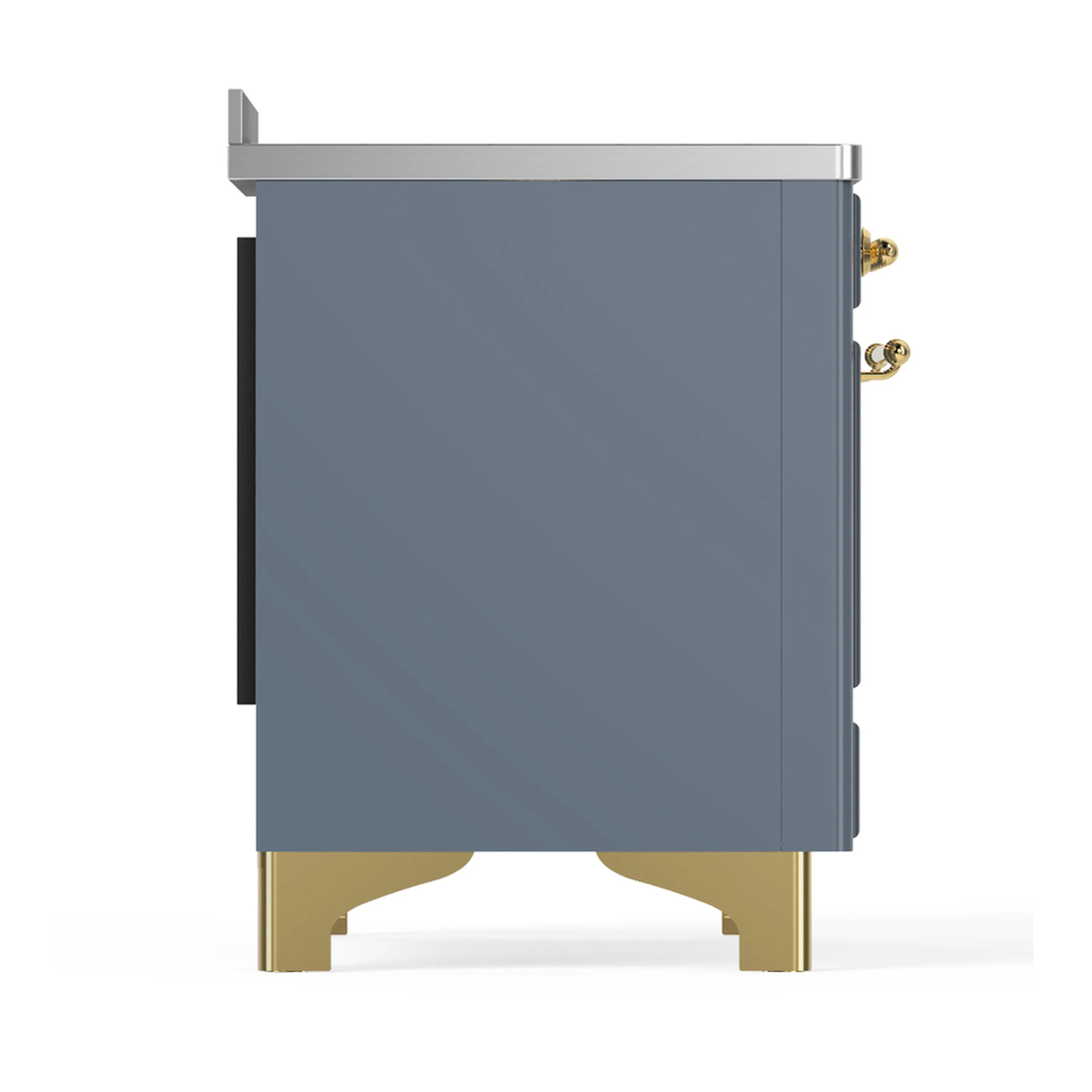ILVE Majestic III 48-Inch Induction Range with 6 Induction Elements and Triple Glass Door Electric Oven in Blue Grey with Brass Trim (UMIB48NR3BGG) - Image 9