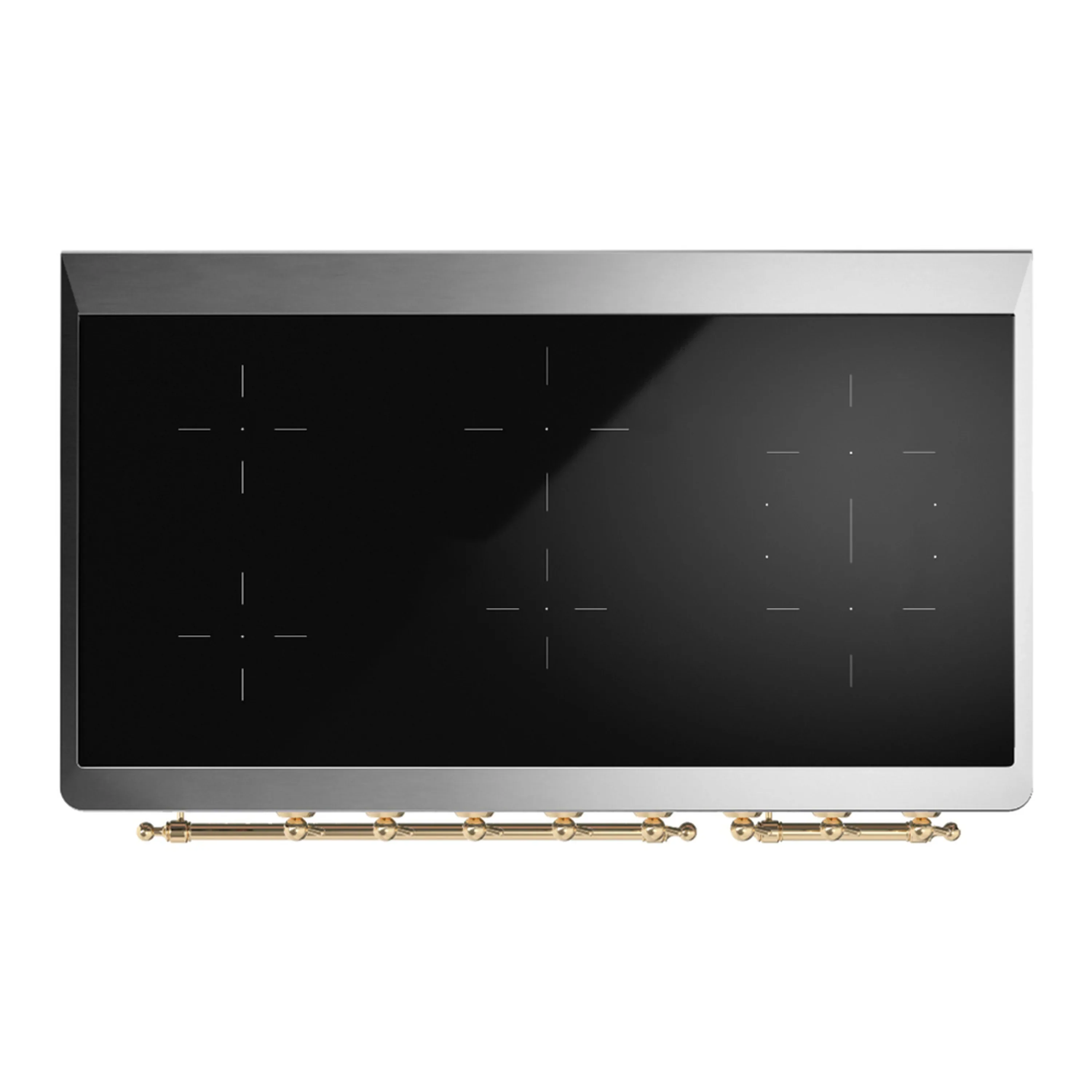 ILVE Majestic III 48-Inch Induction Range with 6 Induction Elements and Triple Glass Door Electric Oven in Emerald Green with Brass Trim (UMIB48NR3EGG) - Image 2