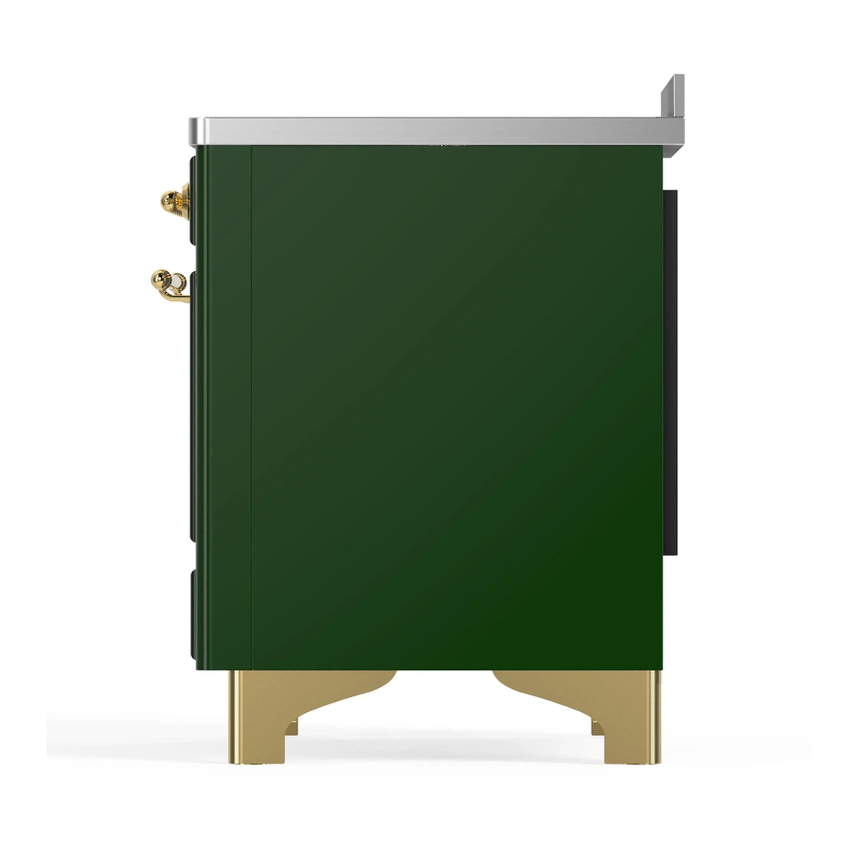 ILVE Majestic III 48-Inch Induction Range with 6 Induction Elements and Triple Glass Door Electric Oven in Emerald Green with Brass Trim (UMIB48NR3EGG) - Image 9