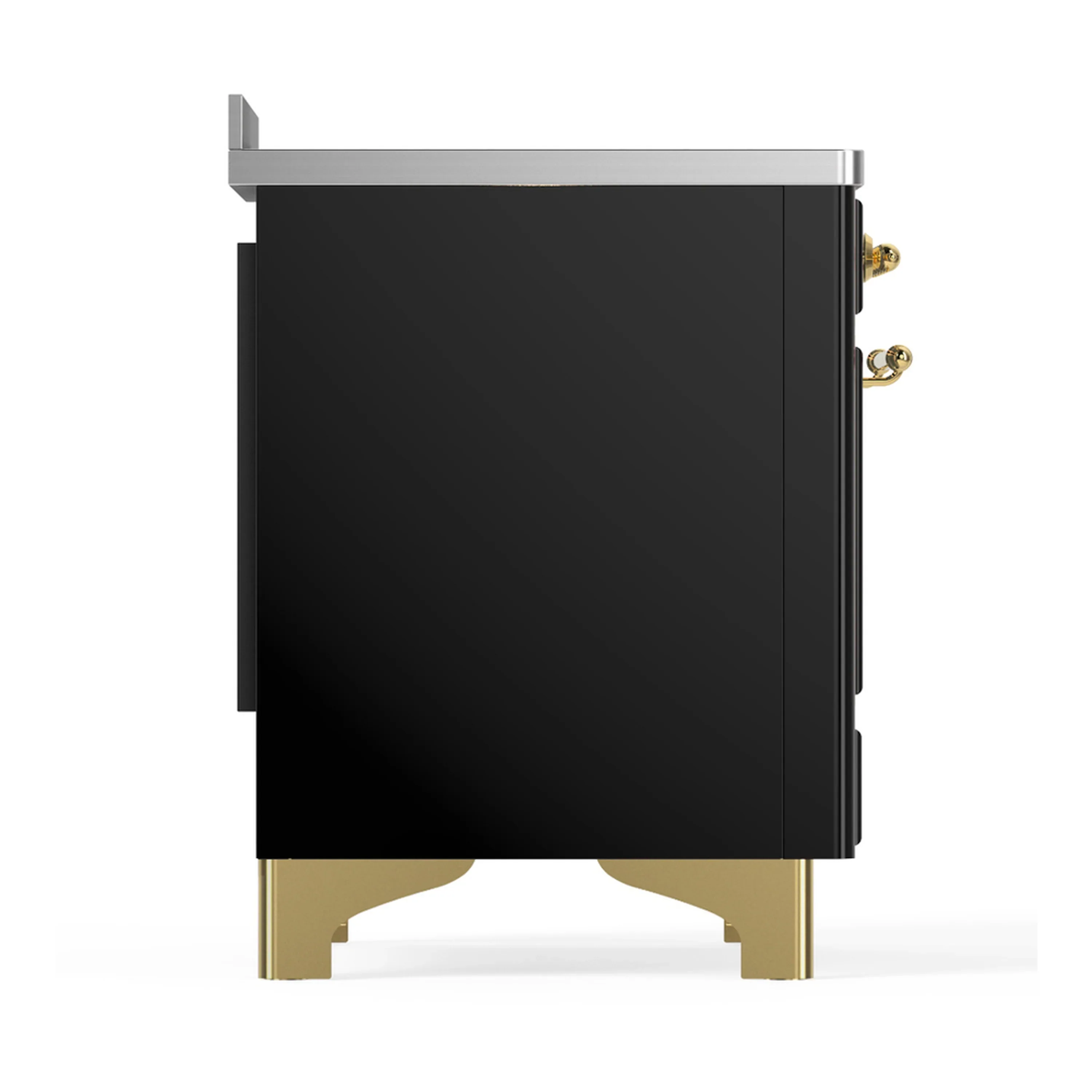 ILVE Majestic III 48-Inch Induction Range with 6 Induction Elements and Triple Glass Door Electric Oven in Glossy Black with Brass Trim (UMIB48NR3BKG) - Image 8