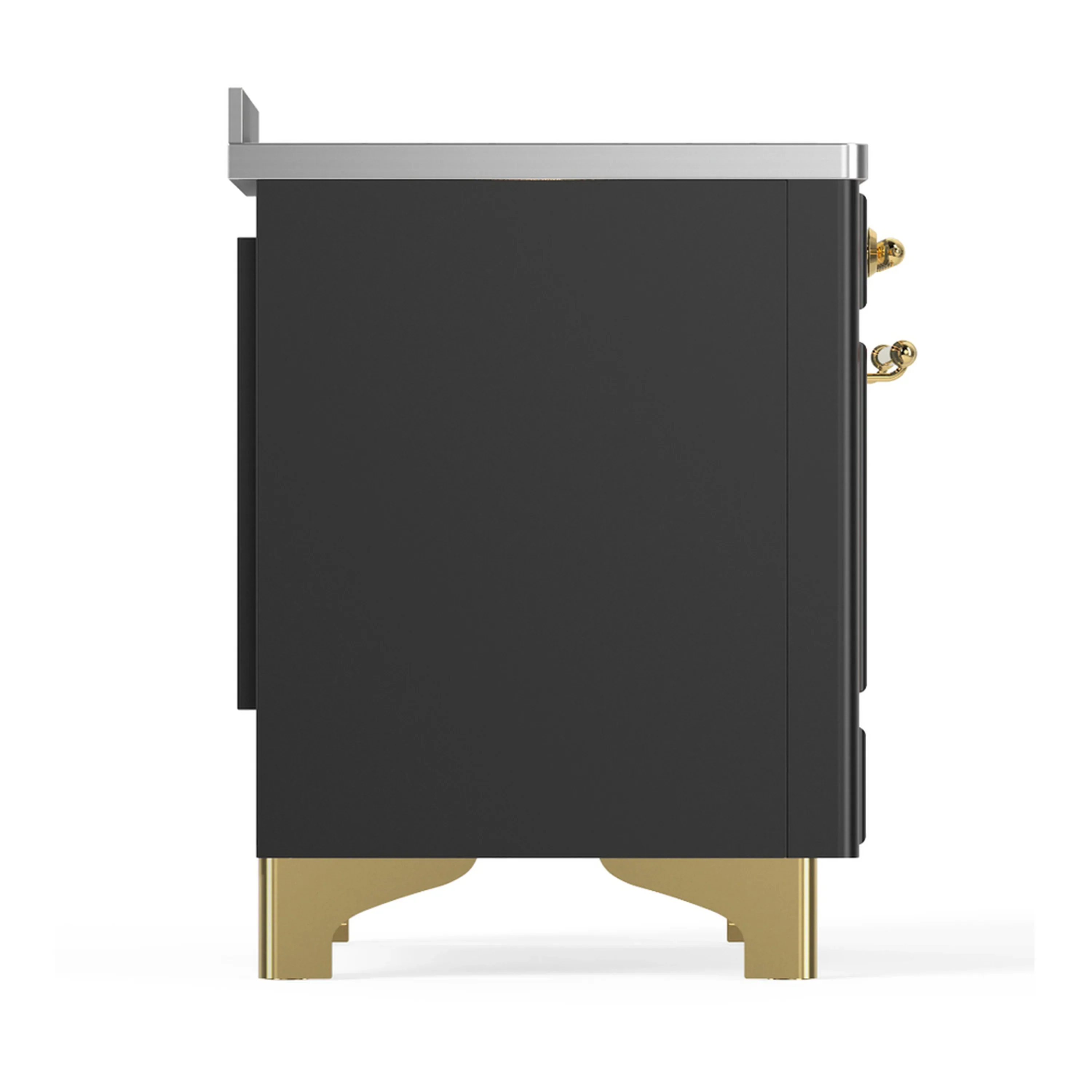ILVE Majestic III 48-Inch Induction Range with 6 Induction Elements and Triple Glass Door Electric Oven in Matte Graphite with Brass Trim (UMIB48NR3MGG) - Image 8