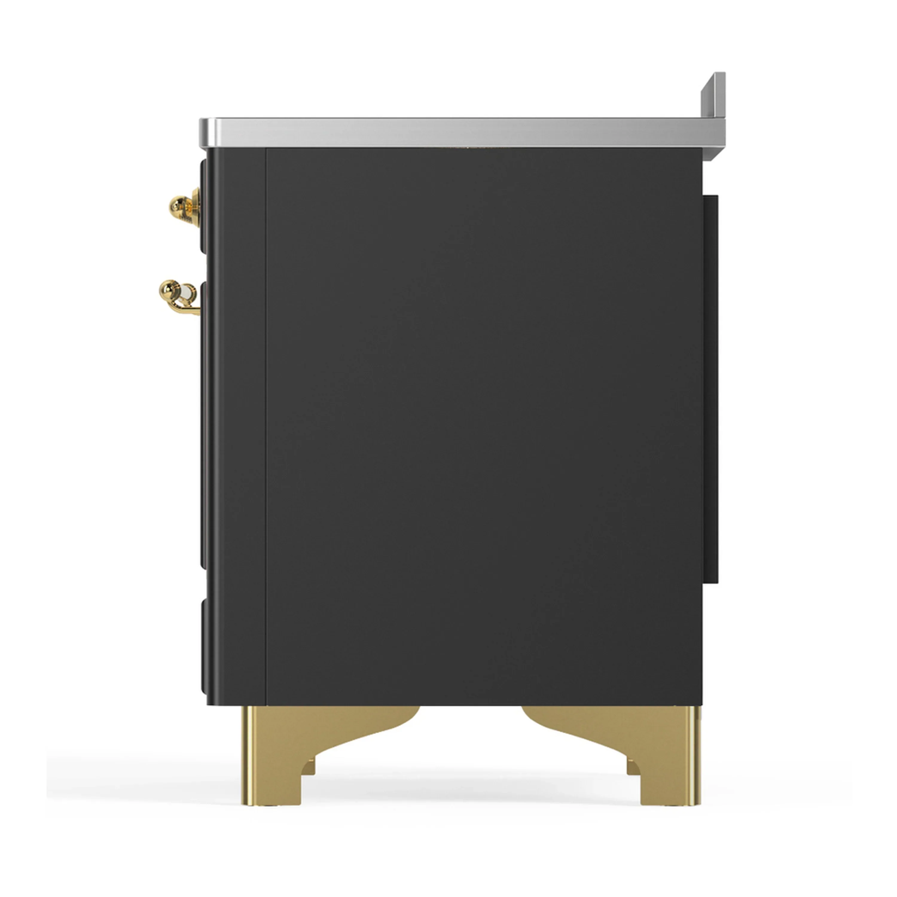 ILVE Majestic III 48-Inch Induction Range with 6 Induction Elements and Triple Glass Door Electric Oven in Matte Graphite with Brass Trim (UMIB48NR3MGG) - Image 9
