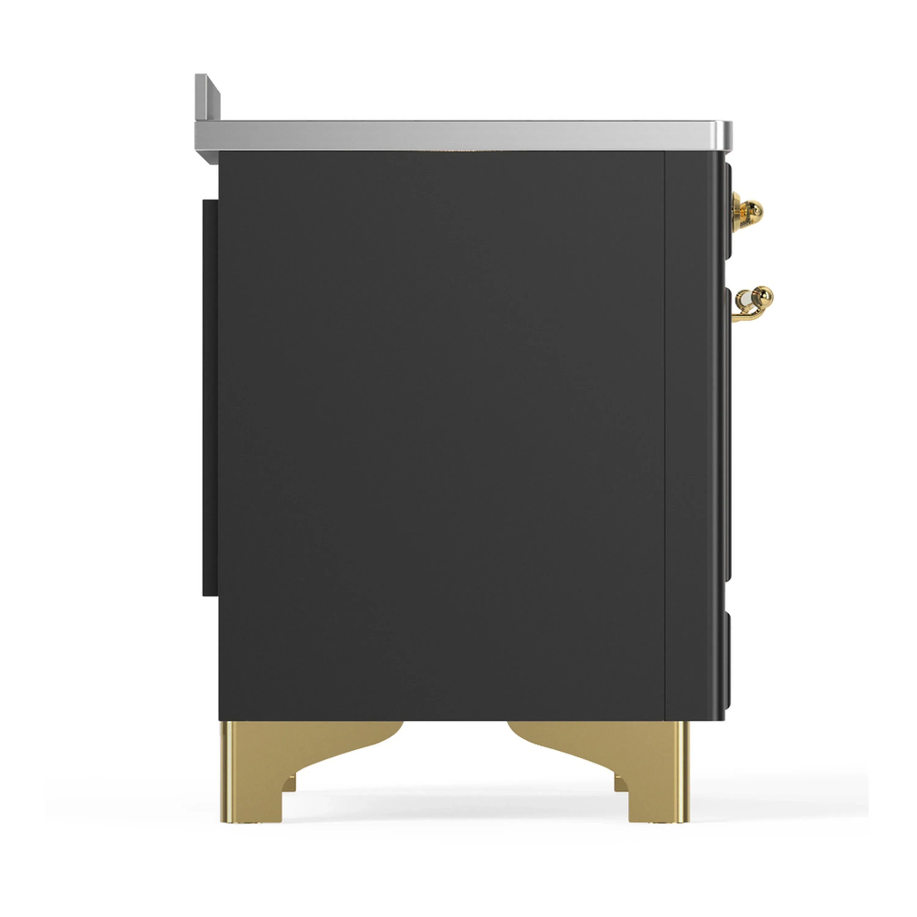 ILVE Majestic III 48-Inch Induction Range with 6 Induction Elements and Solid Door Electric Oven in Matte Graphite with Brass Trim (UMIB48QNR3MGG) - Image 8