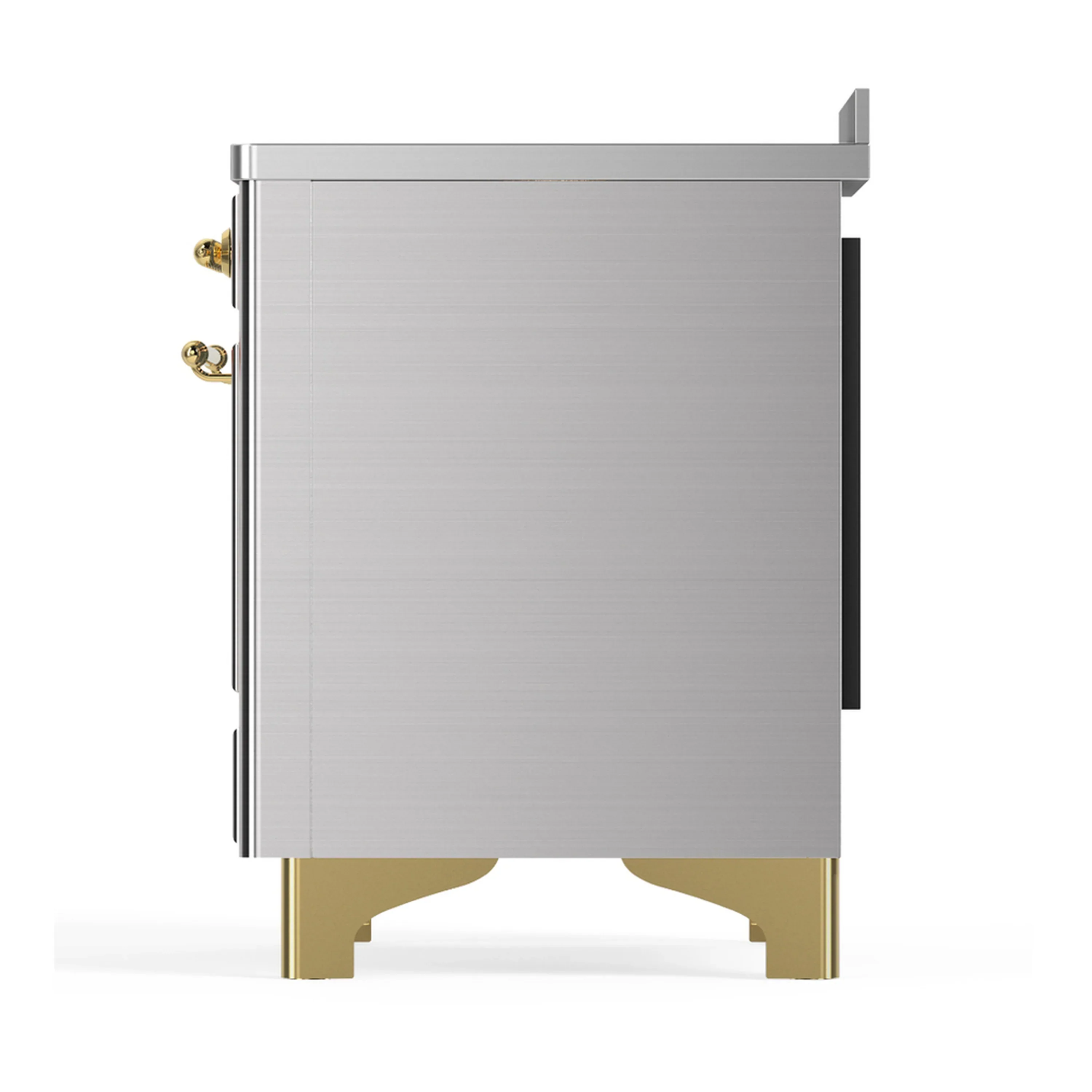 ILVE Majestic III 48-Inch Induction Range with 6 Induction Elements and Triple Glass Door Electric Oven in Stainless Steel with Brass Trim (UMIB48NR3SSG) - Image 9