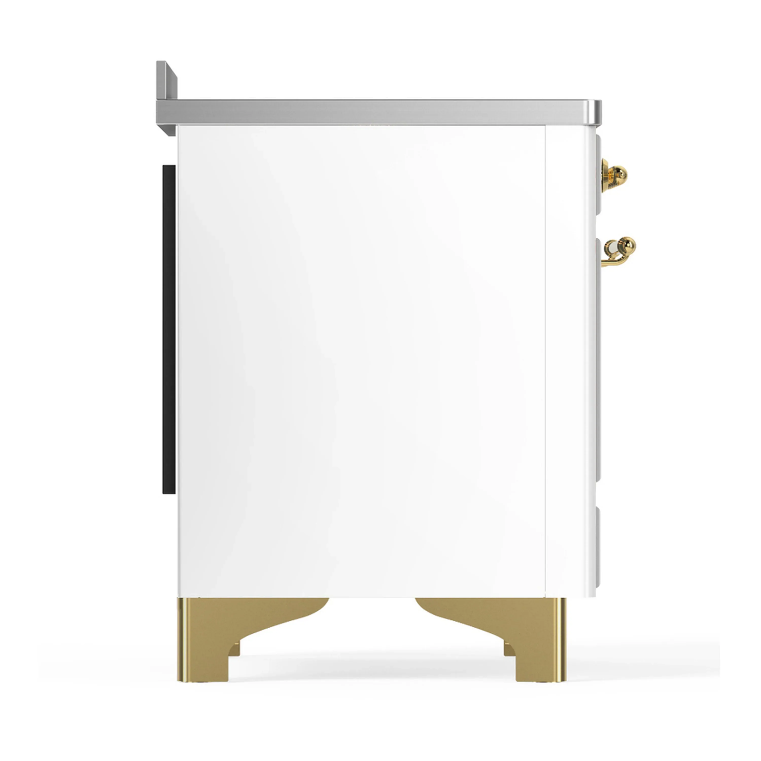 ILVE Majestic III 48-Inch Induction Range with 6 Induction Elements and Triple Glass Door Electric Oven in White with Brass Trim (UMIB48NR3WHG) - Image 8