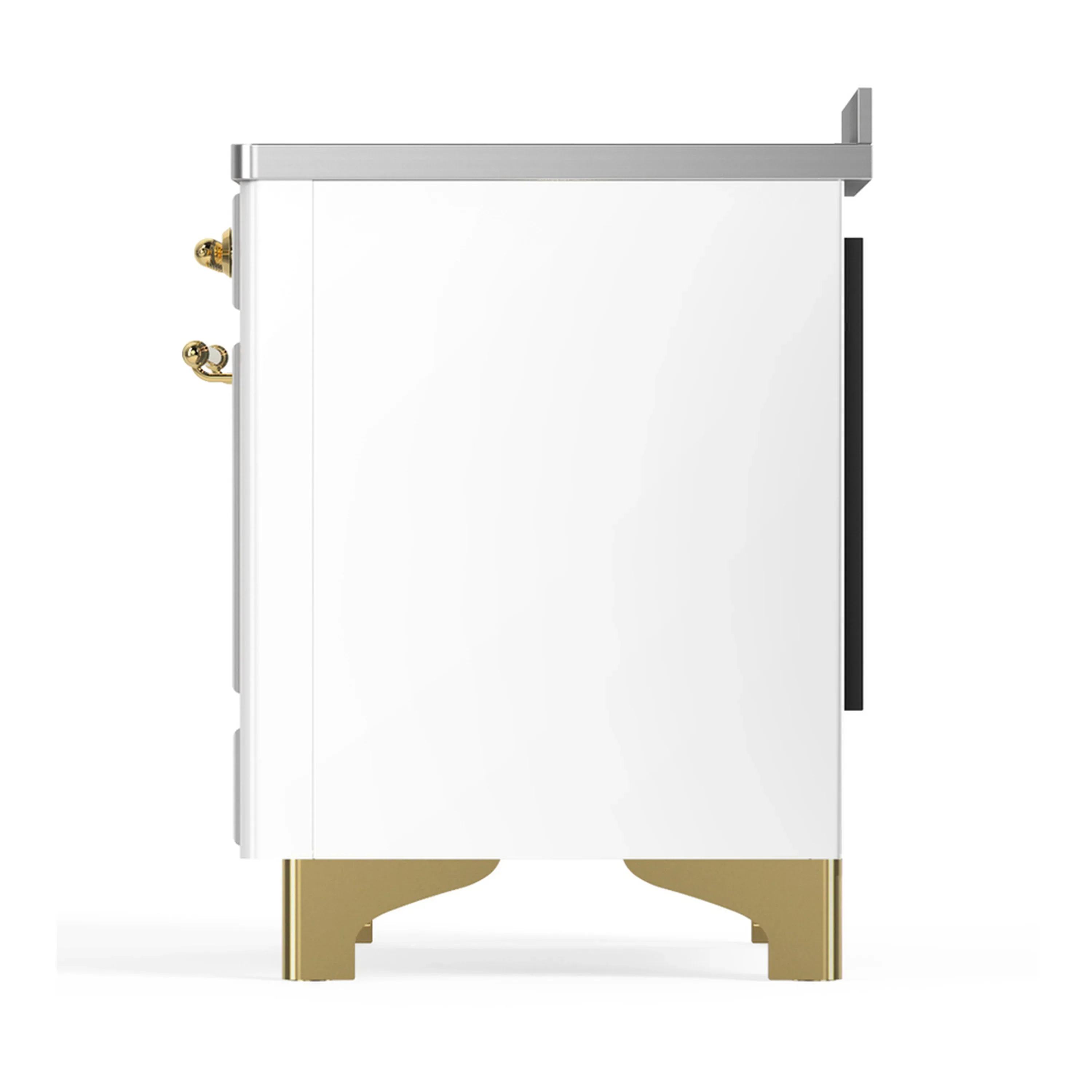 ILVE Majestic III 48-Inch Induction Range with 6 Induction Elements and Triple Glass Door Electric Oven in White with Brass Trim (UMIB48NR3WHG) - Image 9