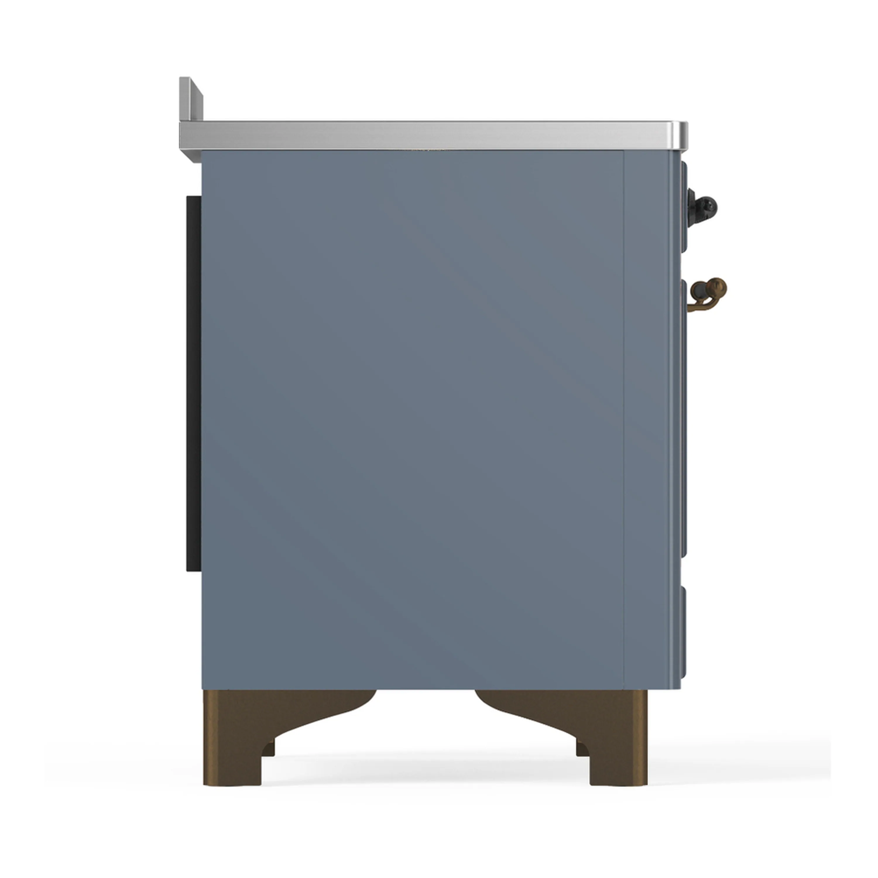 ILVE Majestic III 48-Inch Induction Range with 6 Induction Elements and Solid Door Electric Oven in Blue Grey with Burnished Trim (UMIB48QNR3BGB) - Image 8