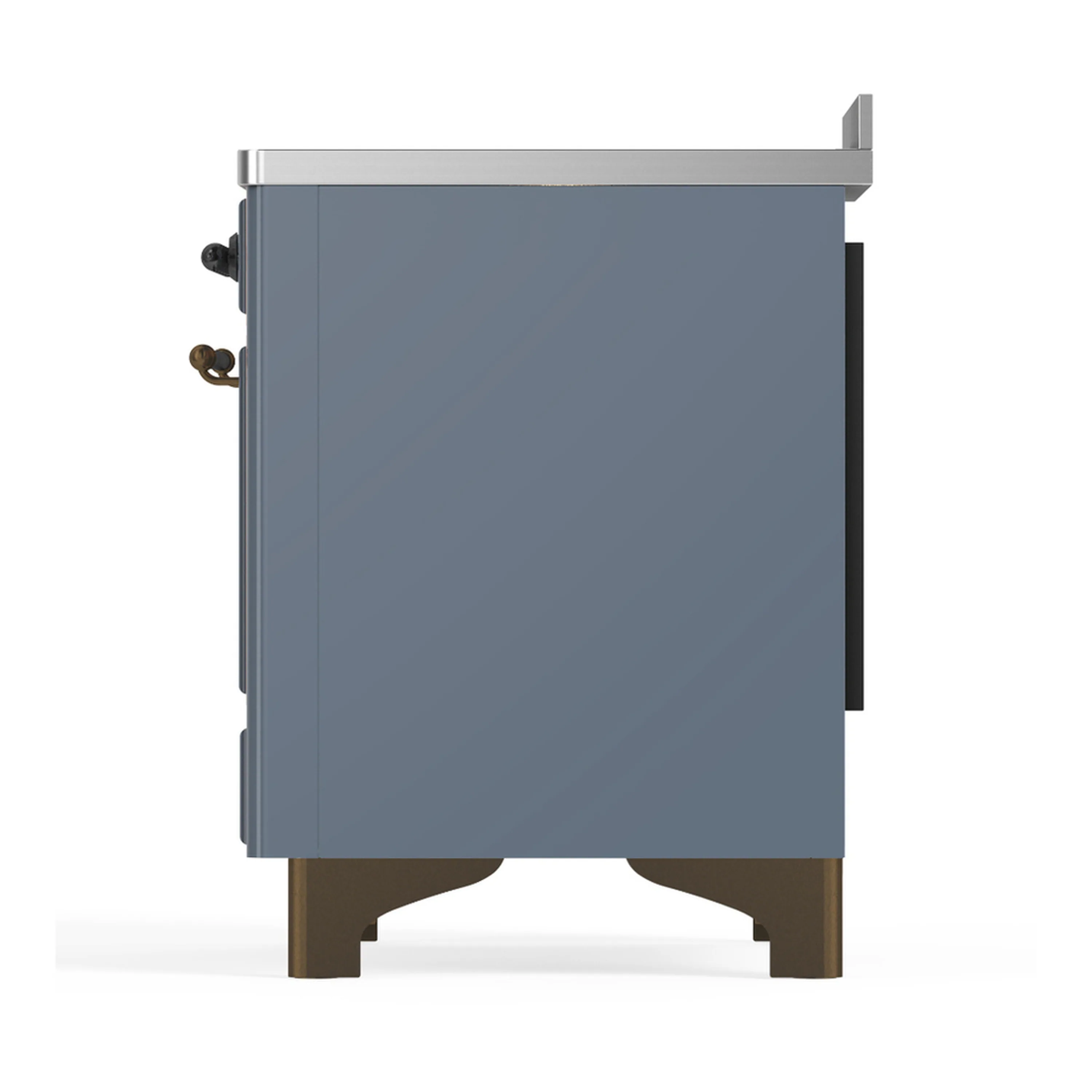 ILVE Majestic III 48-Inch Induction Range with 6 Induction Elements and Solid Door Electric Oven in Blue Grey with Burnished Trim (UMIB48QNR3BGB) - Image 9