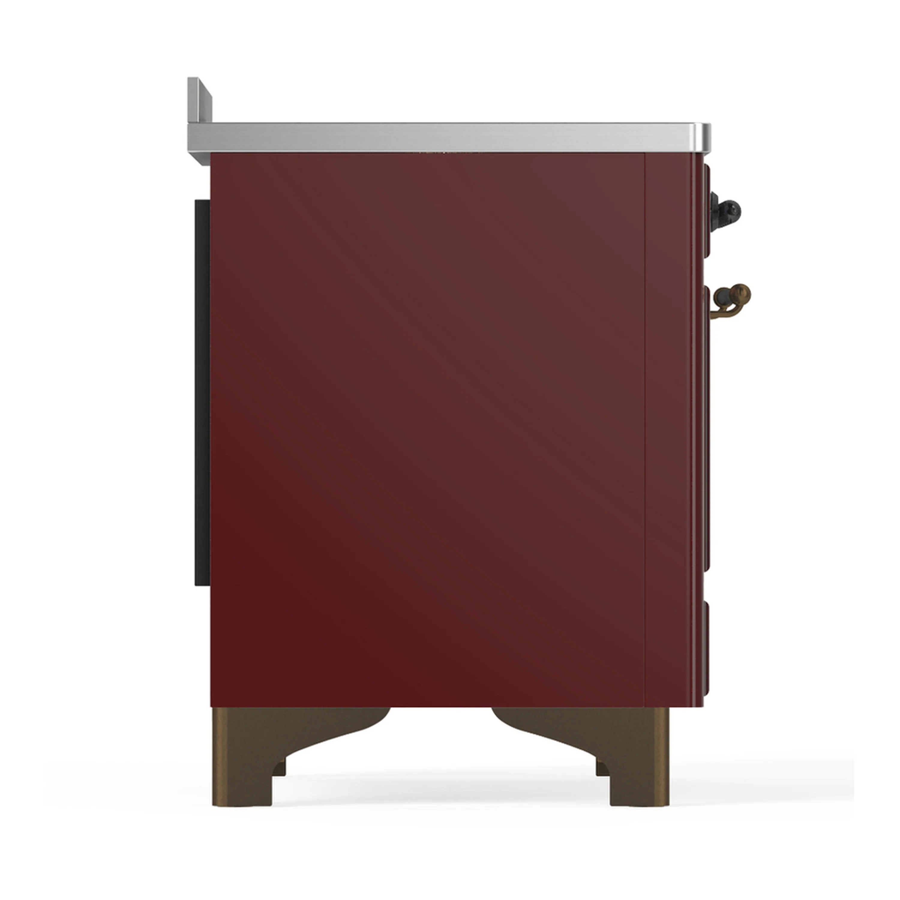 ILVE Majestic III 48-Inch Induction Range with 6 Induction Elements and Triple Glass Door Electric Oven in Burgundy with Burnished Trim (UMIB48NR3BUB) - Image 8
