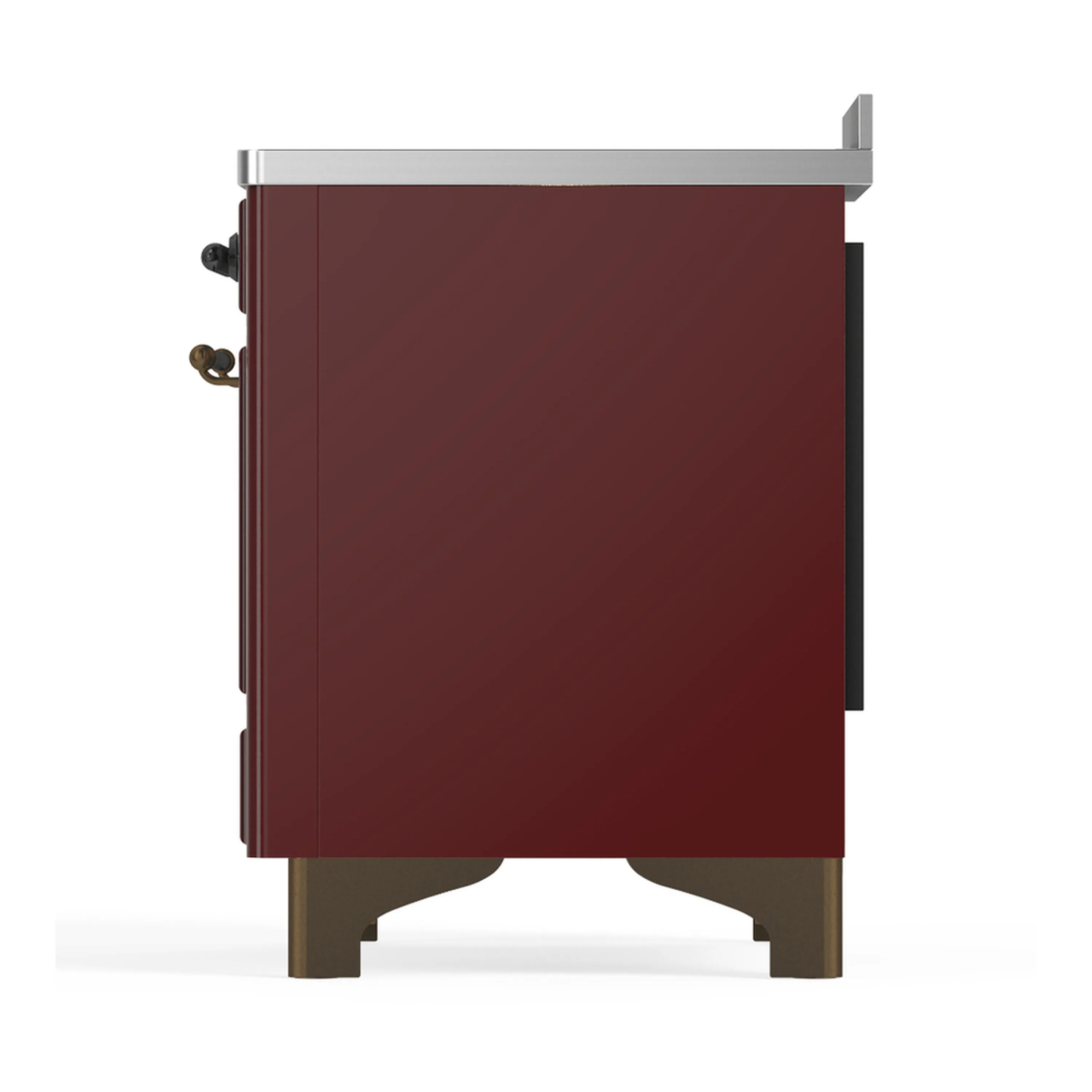 ILVE Majestic III 48-Inch Induction Range with 6 Induction Elements and Triple Glass Door Electric Oven in Burgundy with Burnished Trim (UMIB48NR3BUB) - Image 9