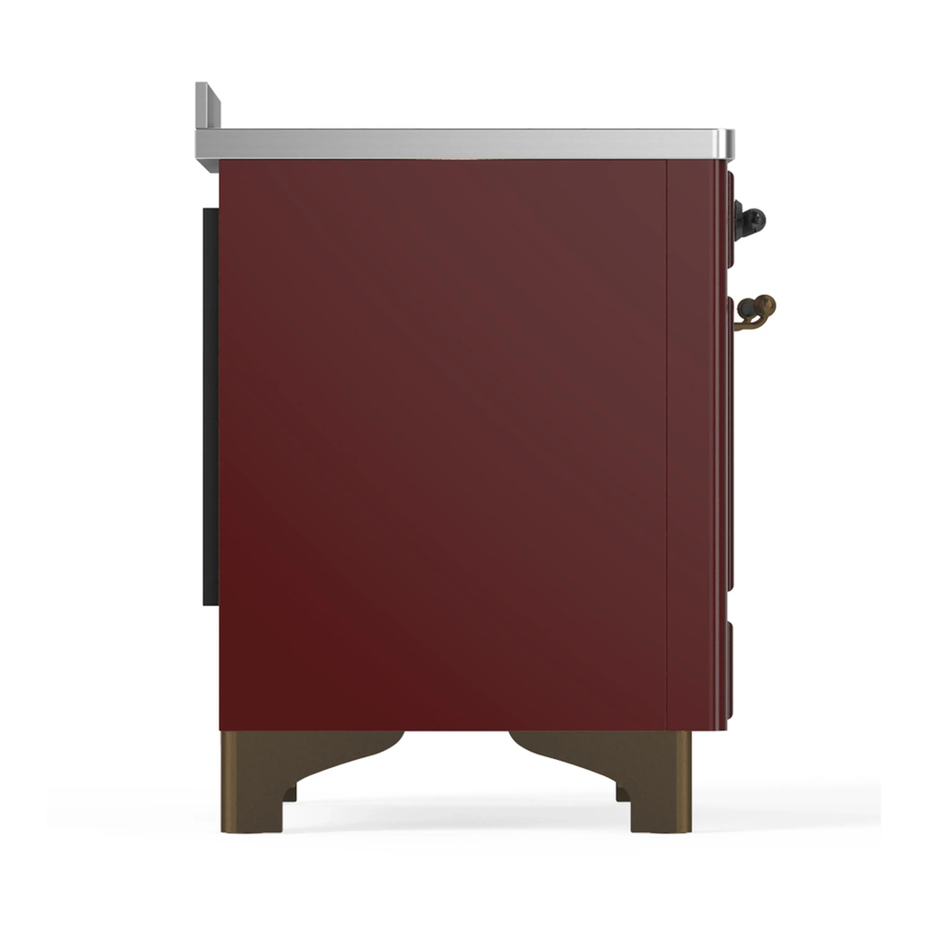 ILVE Majestic III 48-Inch Induction Range with 6 Induction Elements and Solid Door Electric Oven in Burgundy with Burnished Trim (UMIB48QNR3BUB) - Image 8
